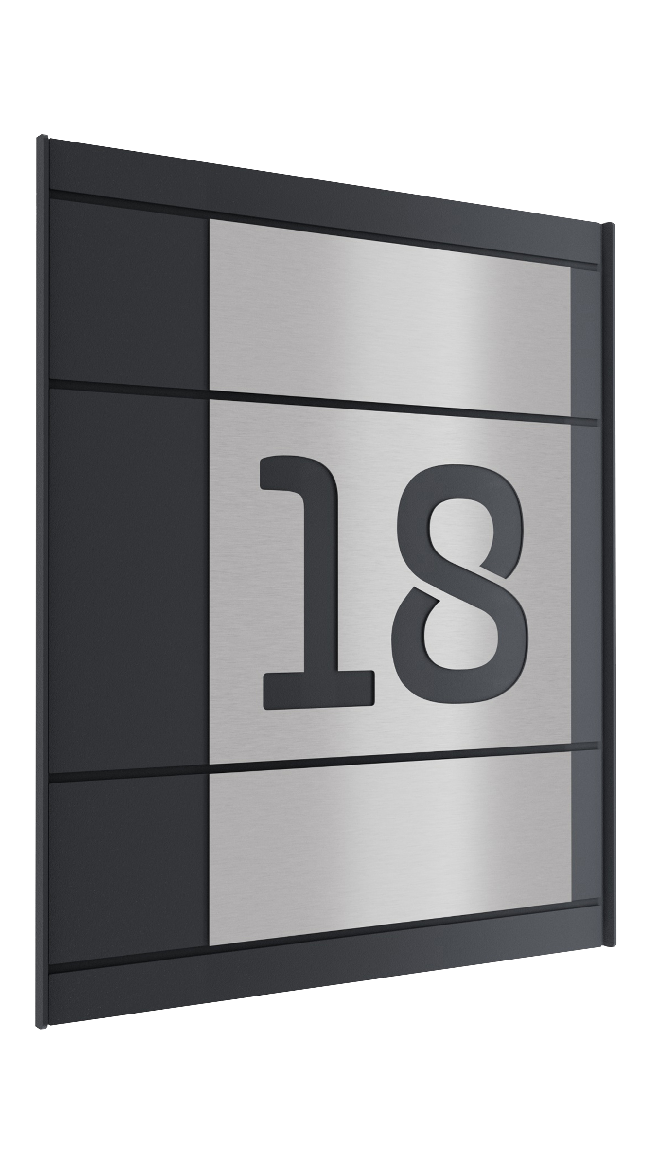 Hausnummer FIVE SQUARE | Anthrazitgrau RAL 7016