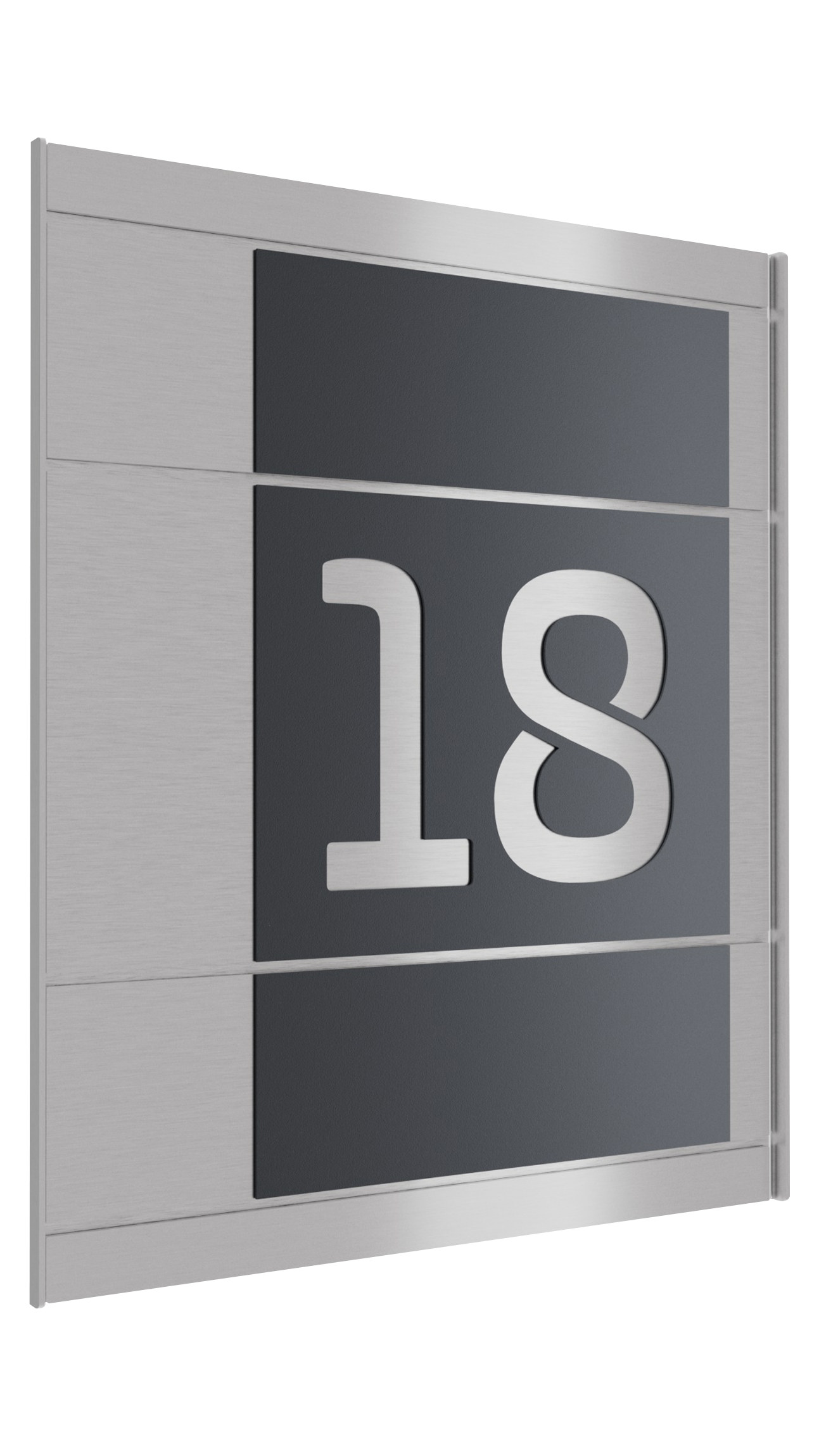 Hausnummer FIVE SQUARE | Edelstahl geschliffen
