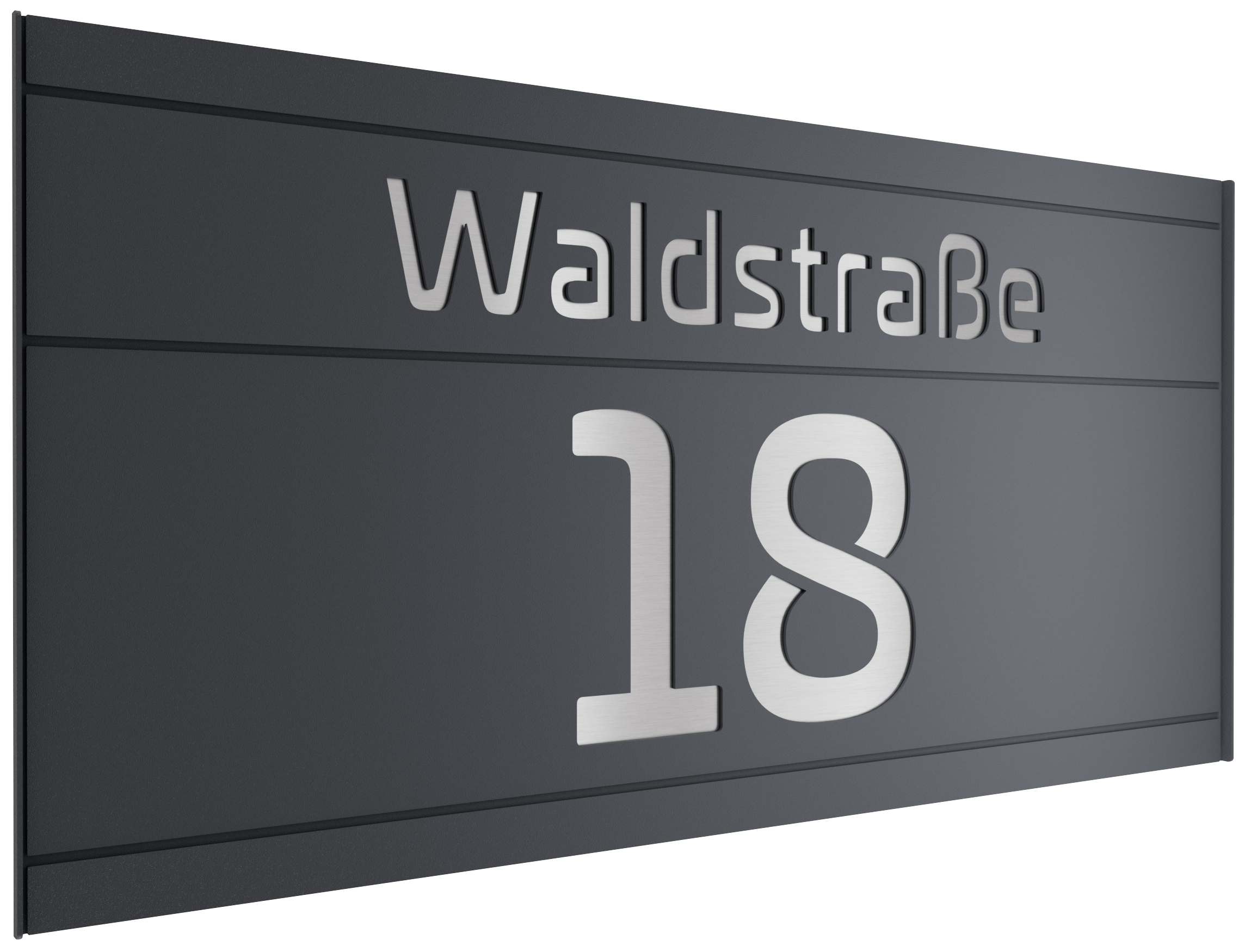 Hausnummer FOUR SELECT | Anthrazitgrau RAL 7016