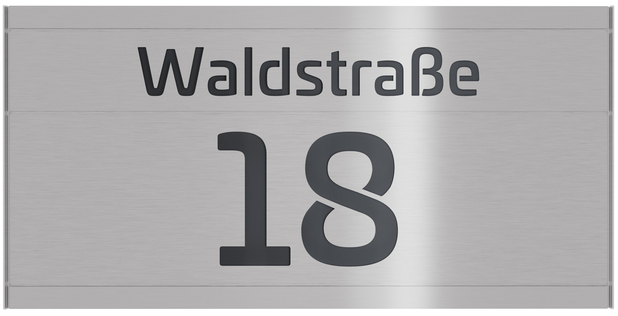 Hausnummer FOUR SELECT | Edelstahl geschliffen