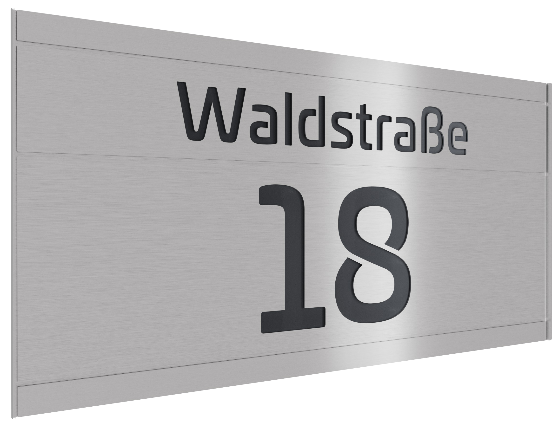 Hausnummer FOUR SELECT | Edelstahl geschliffen