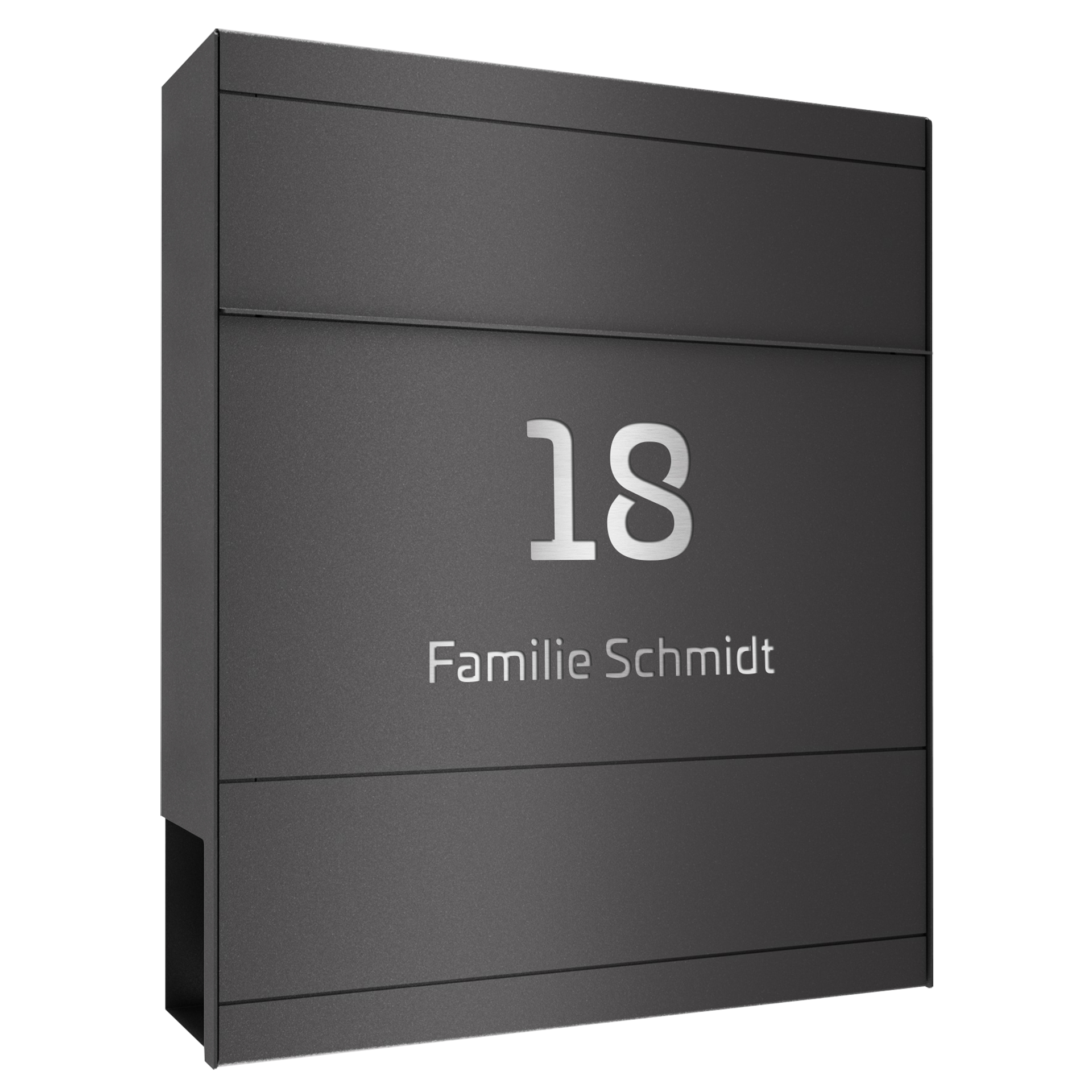 Briefkasten FIVE SELECT | Mit Zeitungsfach | Eisenglimmer Grau DB703