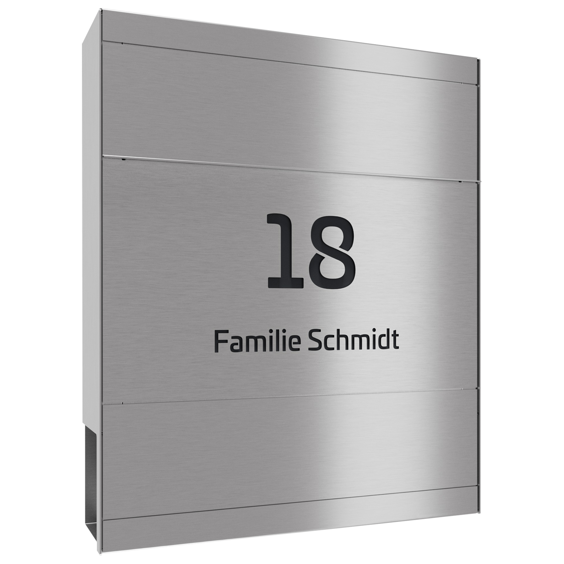 Edelstahl Briefkasten FIVE SELECT | Mit Zeitungsfach | Edelstahl