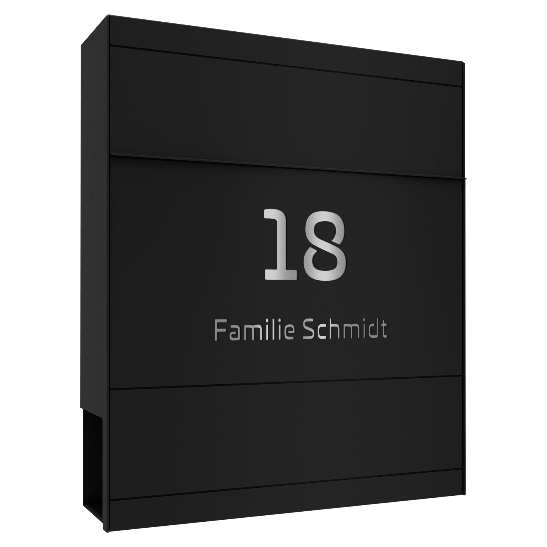 Briefkasten FIVE SELECT | Mit Zeitungsfach | Tiefschwarz RAL 9005