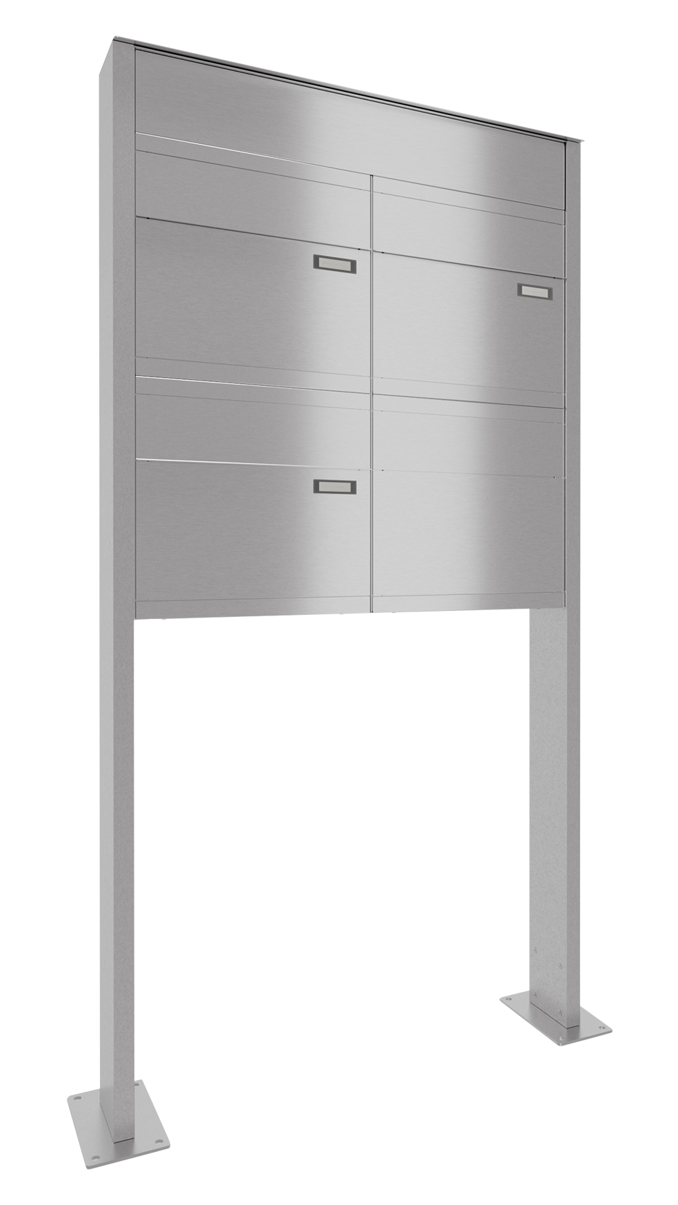Briefkastenanlage NINE | 3 Briefkästen | freistehend, zum aufschrauben | Edelstahl