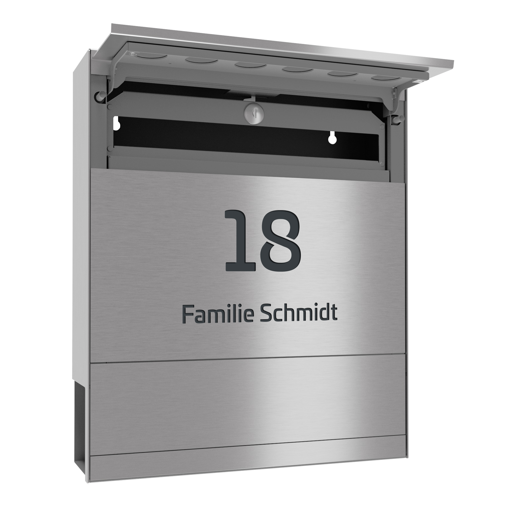 Edelstahl Briefkasten FIVE SELECT | Mit Zeitungsfach | Edelstahl