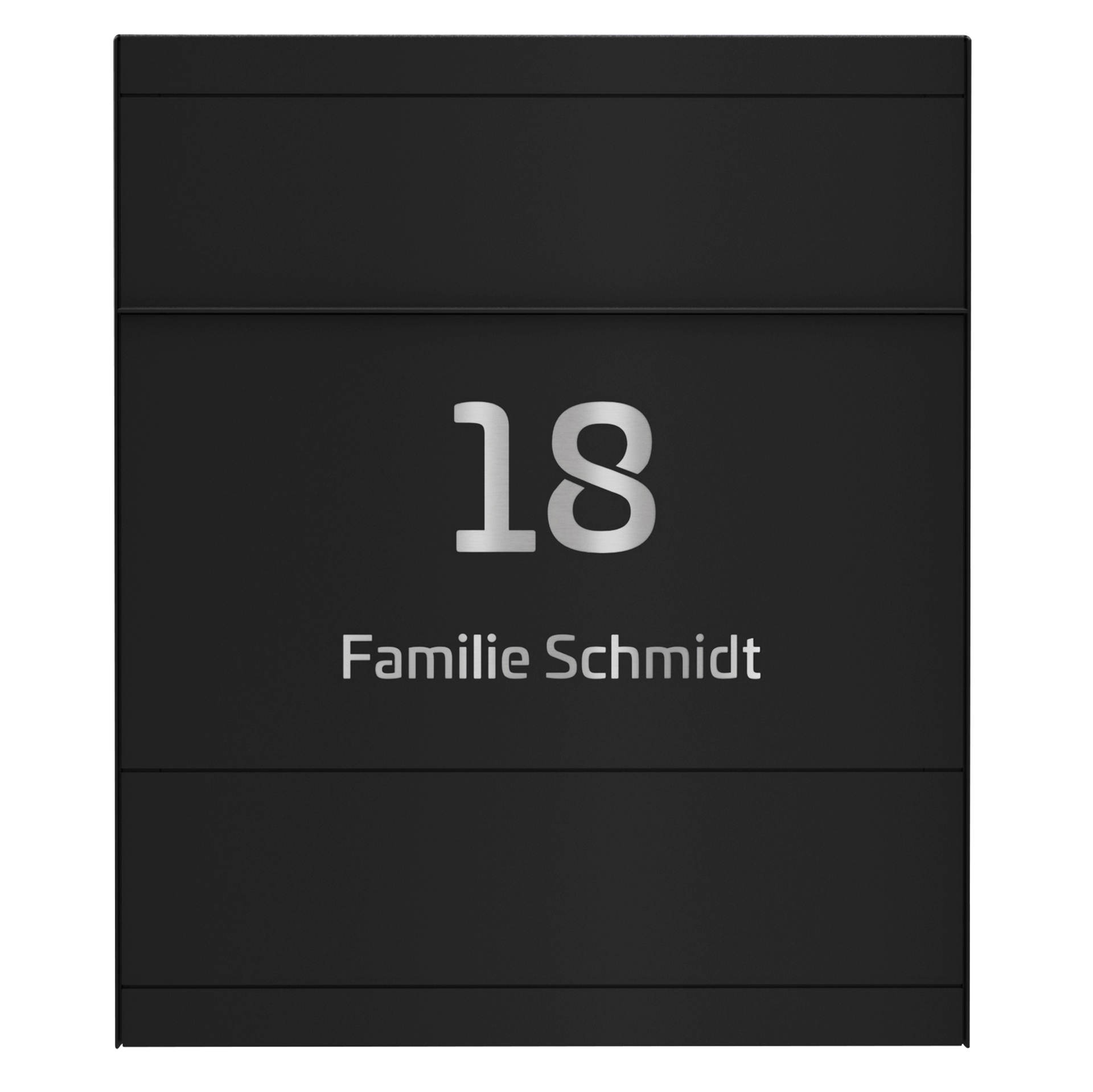 Briefkasten FIVE SELECT | Mit Zeitungsfach | Tiefschwarz RAL 9005