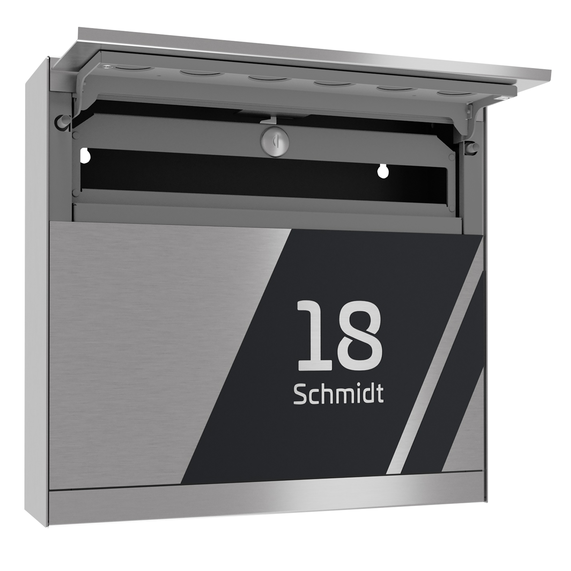 Briefkasten FOUR SKEW | Ohne Zeitungsfach | Edelstahl