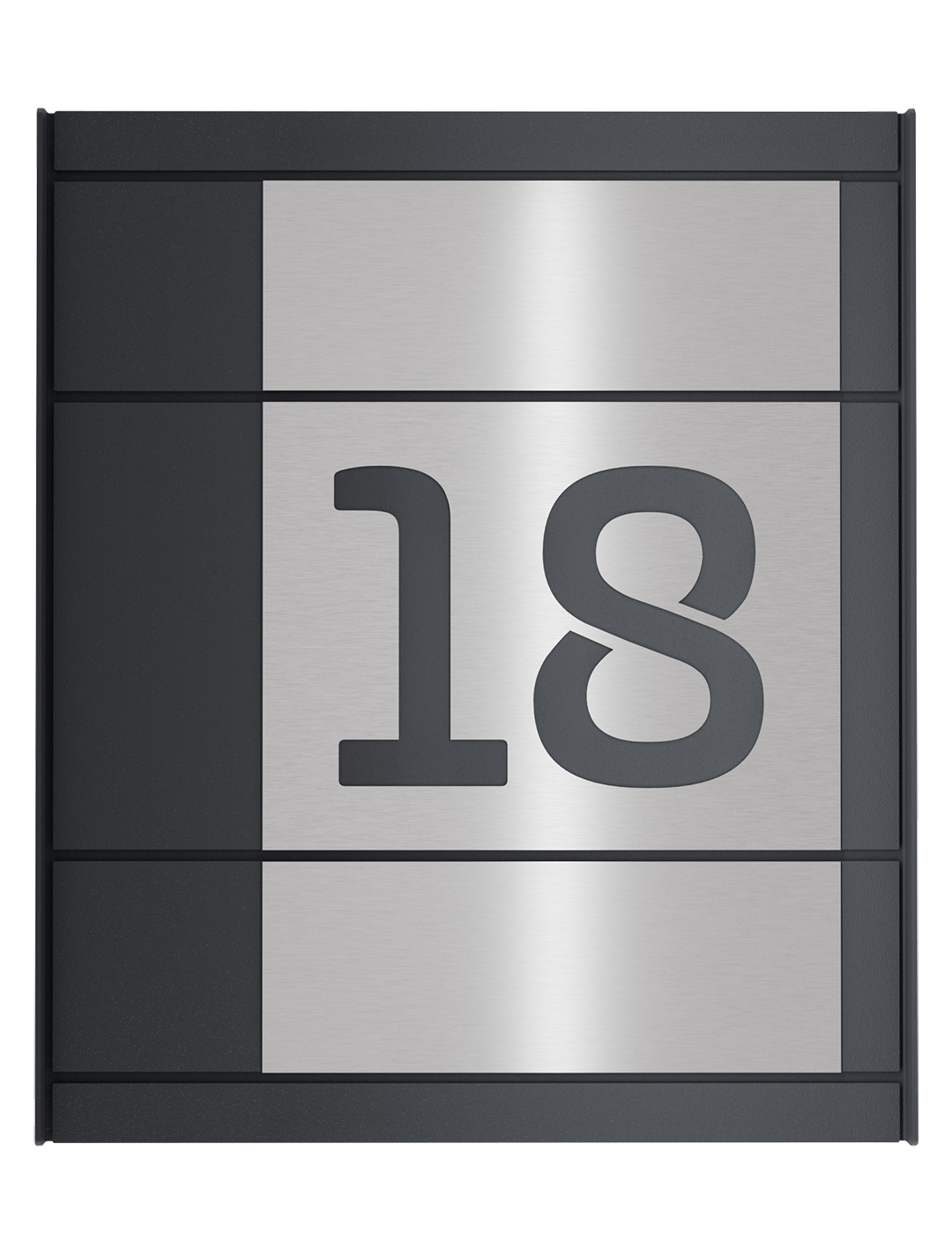 Hausnummer FIVE SQUARE | Anthrazitgrau RAL 7016