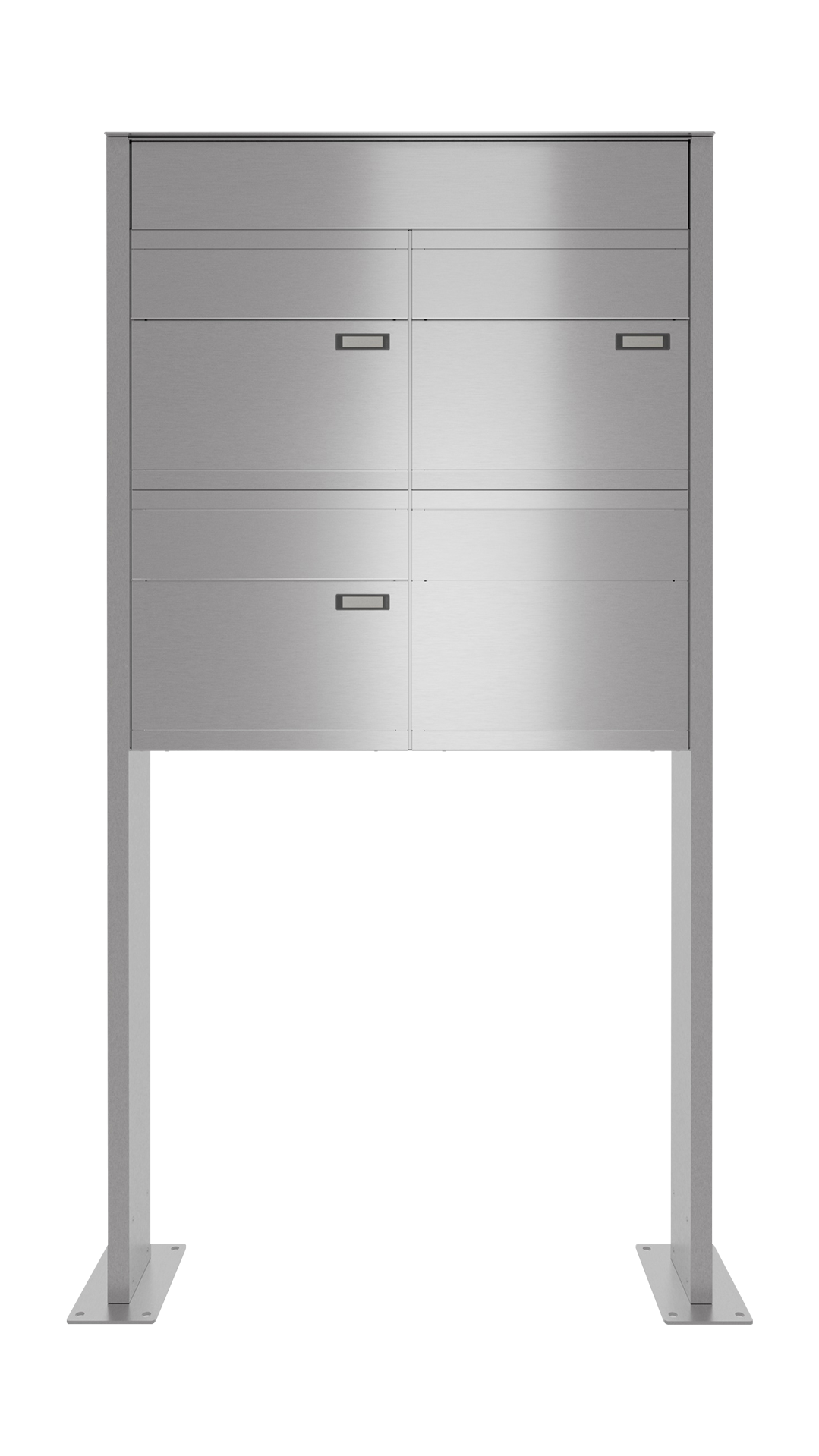 Briefkastenanlage NINE | 3 Briefkästen | freistehend, zum aufschrauben | Edelstahl