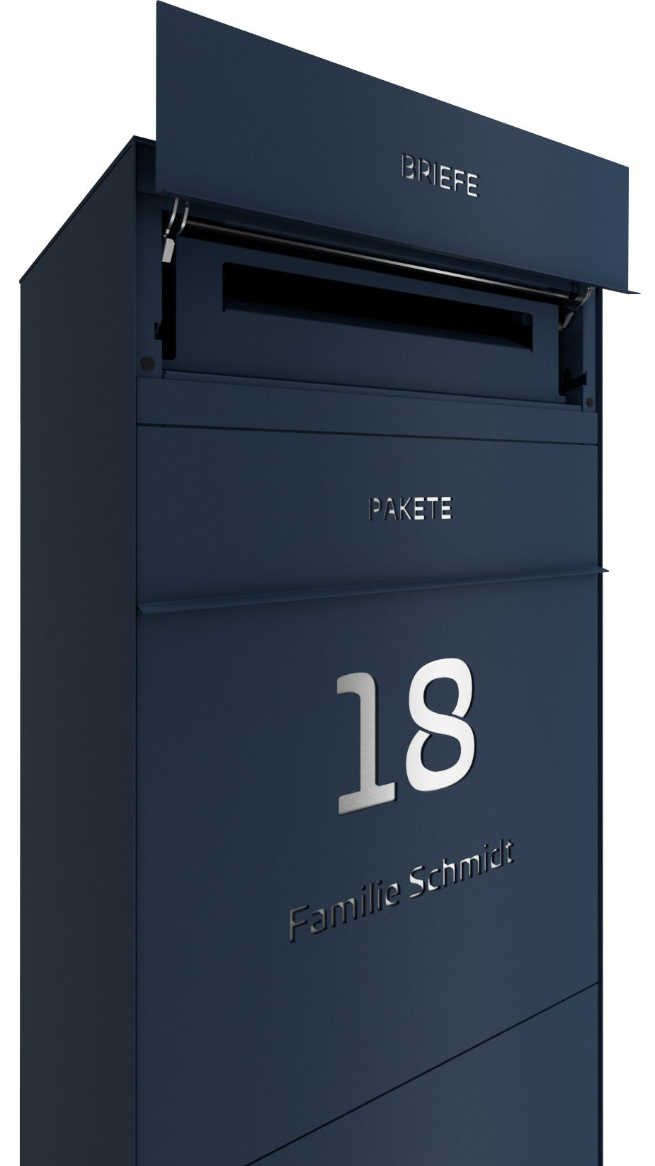 Paketbox SEVEN SELECT | Entnahmeseite: Rückseite | 1 Briefkasten | Wunschfarbe