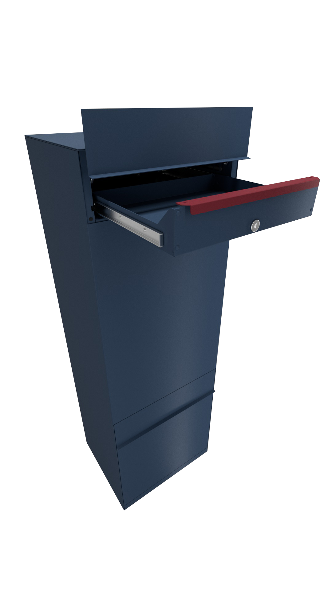 Paketbox SEVEN CURVED | Entnahmeseite: Rückseite | 1 Briefkasten | Wunschfarbe