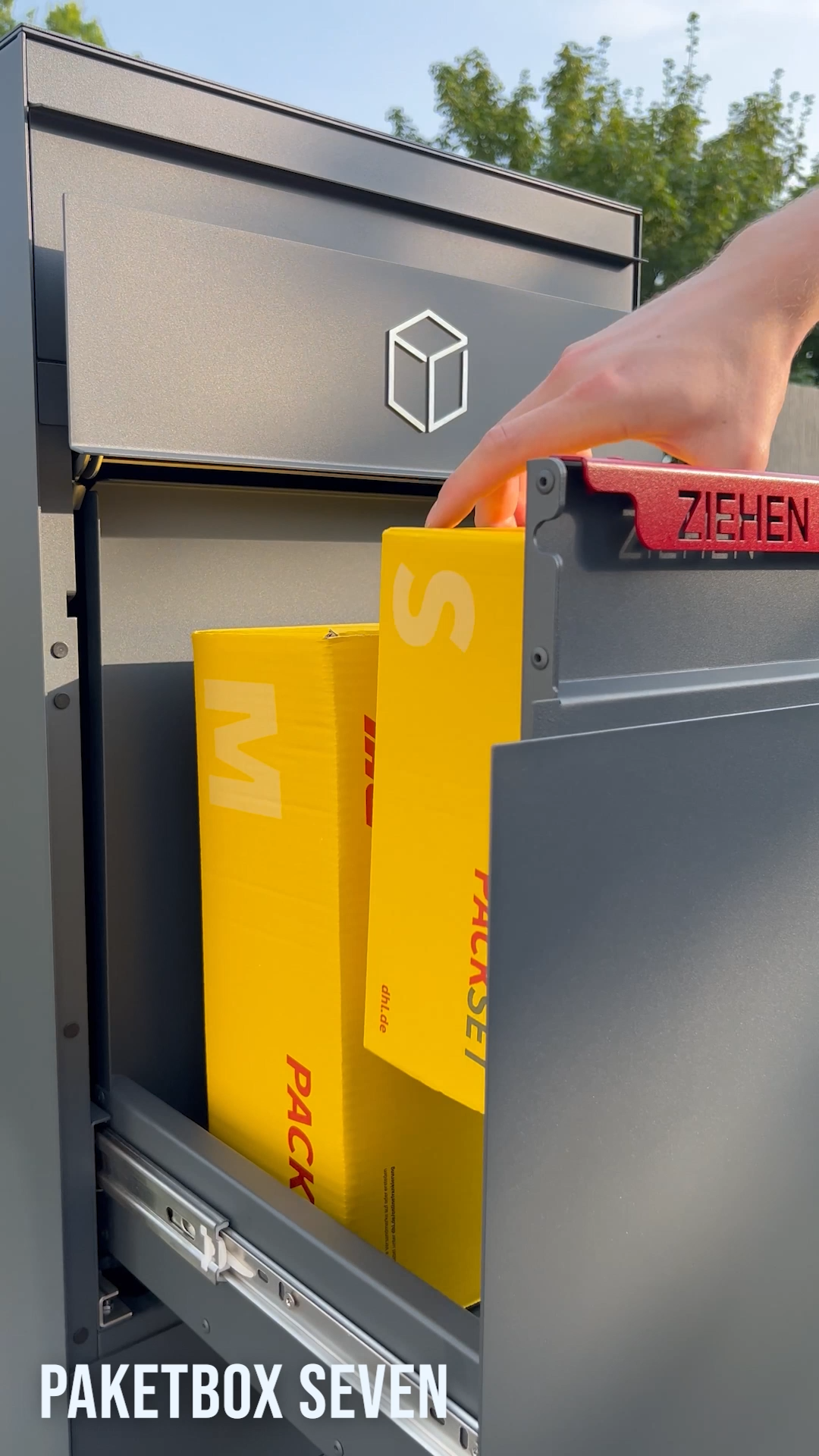 Paketbox SEVEN | Entnahmeseite: Vorderseite | 2 Briefkästen | Wunschfarbe