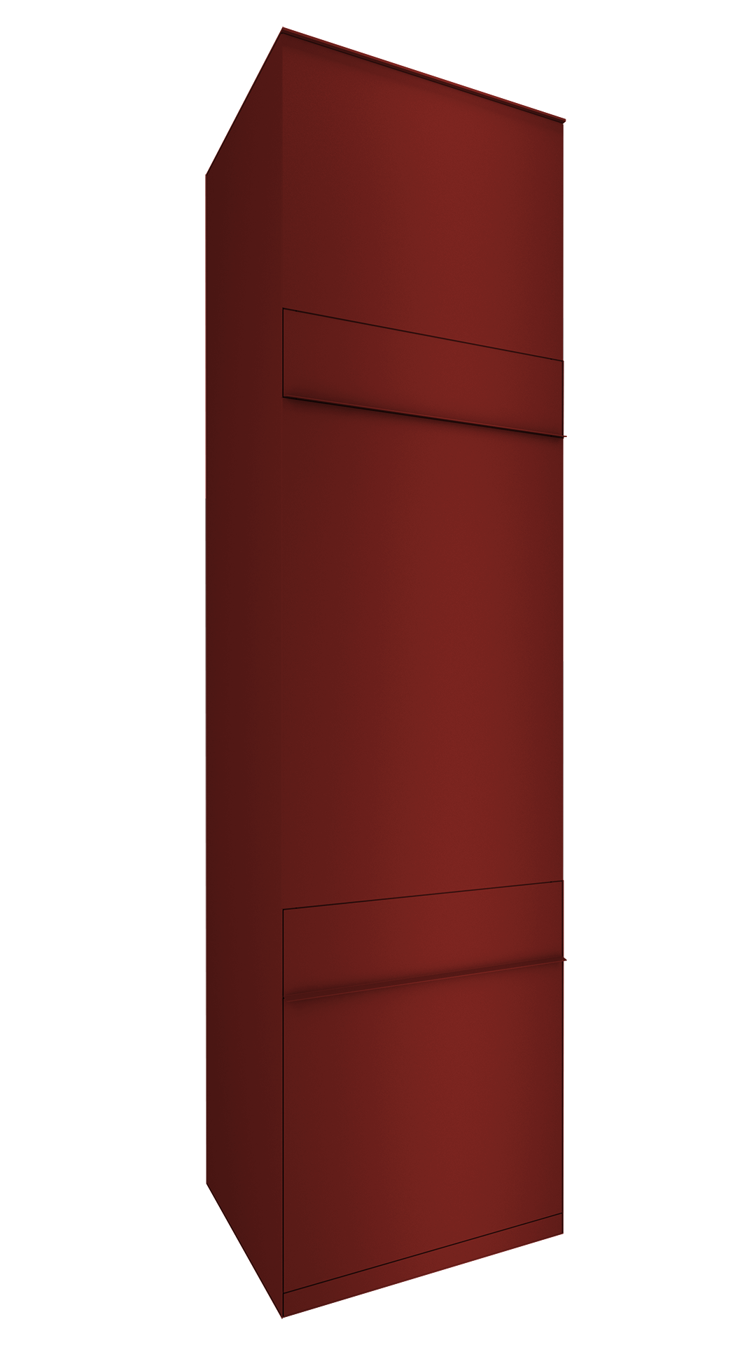 Paketbox SEVEN mit Doorbird & Fingerprint | Entnahmeseite: Rückseite | 1 Briefkasten | Wunschfarbe