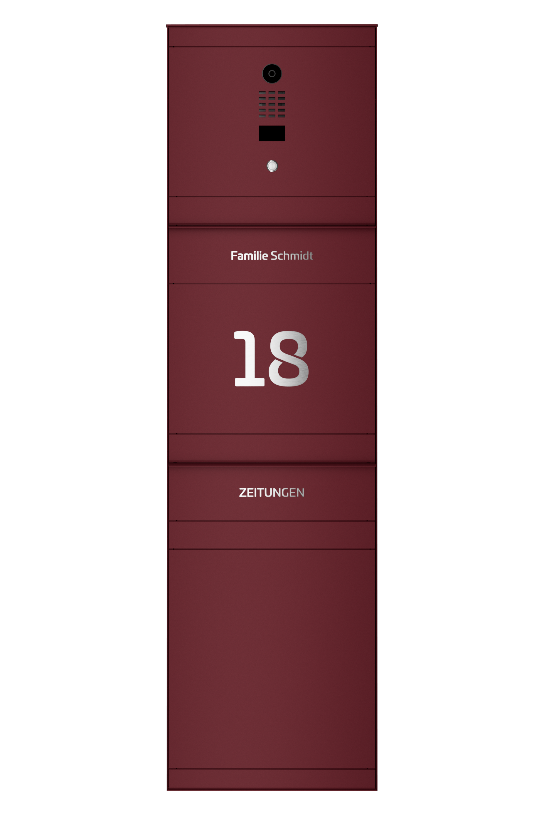 Standbriefkasten SELECT | mit Doorbird | Mit Zeitungsfach | Wunschfarbe
