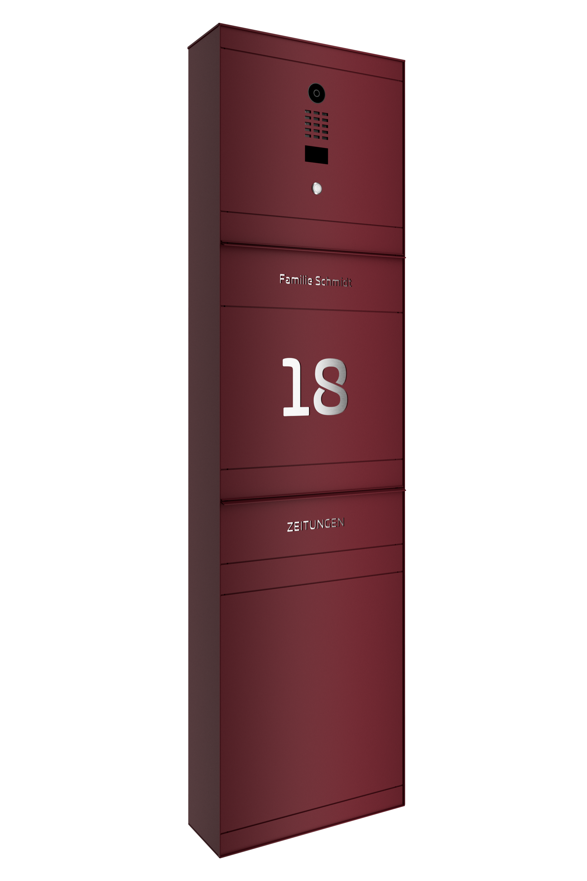 Standbriefkasten SELECT | mit Doorbird | Mit Zeitungsfach | Wunschfarbe