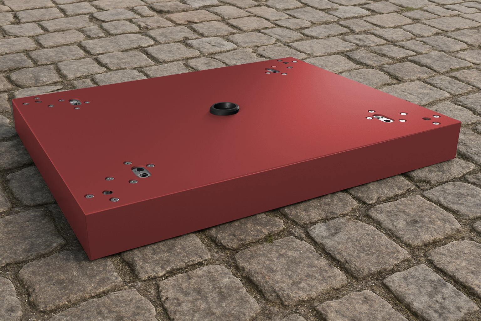 Montagesockel für Paketbox SEVEN | zum Aufschrauben | in Wunschfarbe