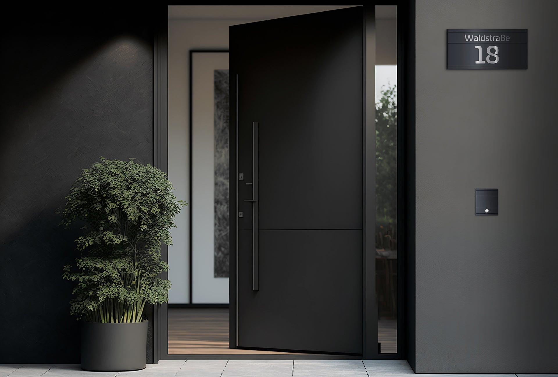 Türklingel FIVE SQUARE | Anthrazitgrau RAL 7016