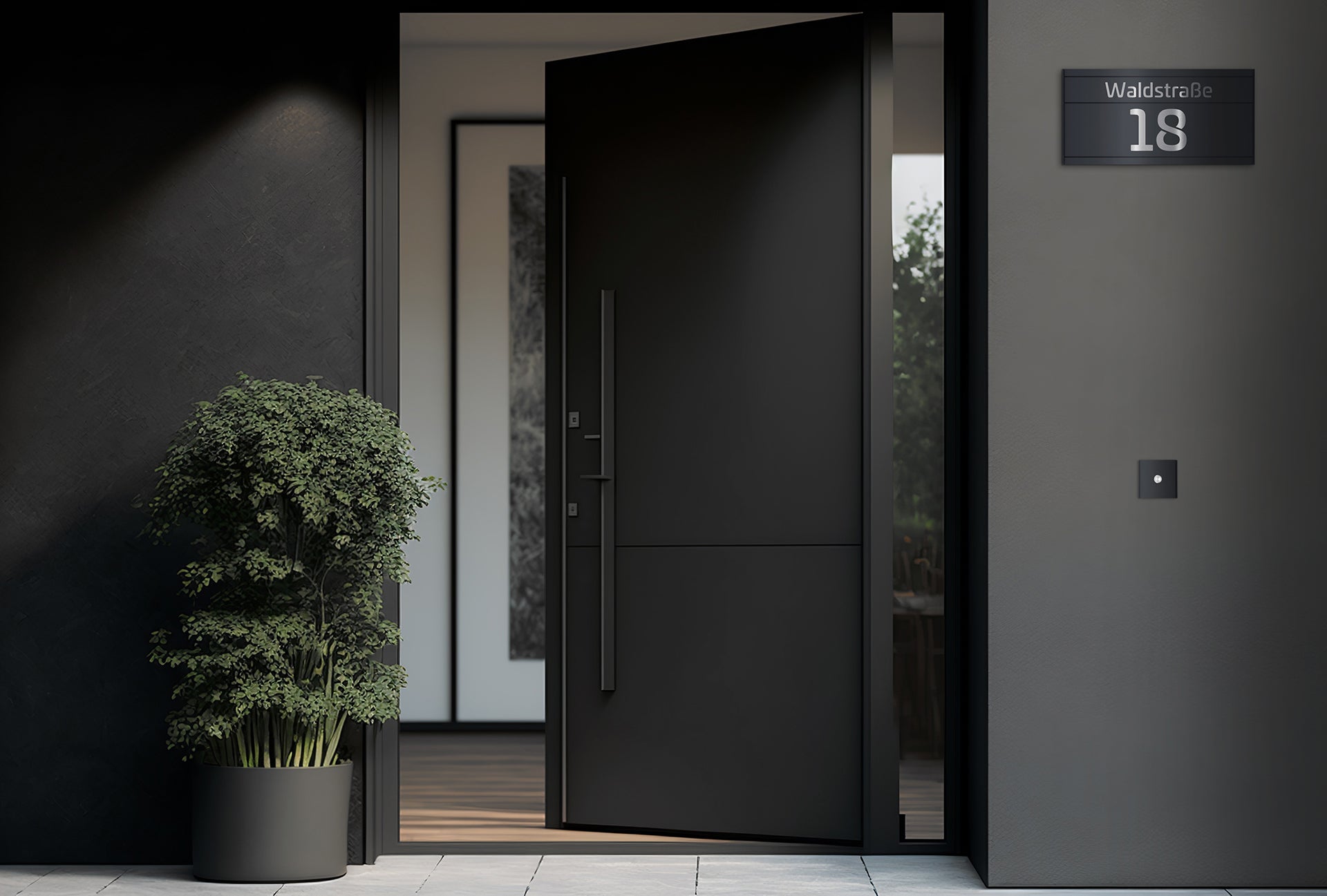 Hausnummer FOUR SELECT | Anthrazitgrau RAL 7016