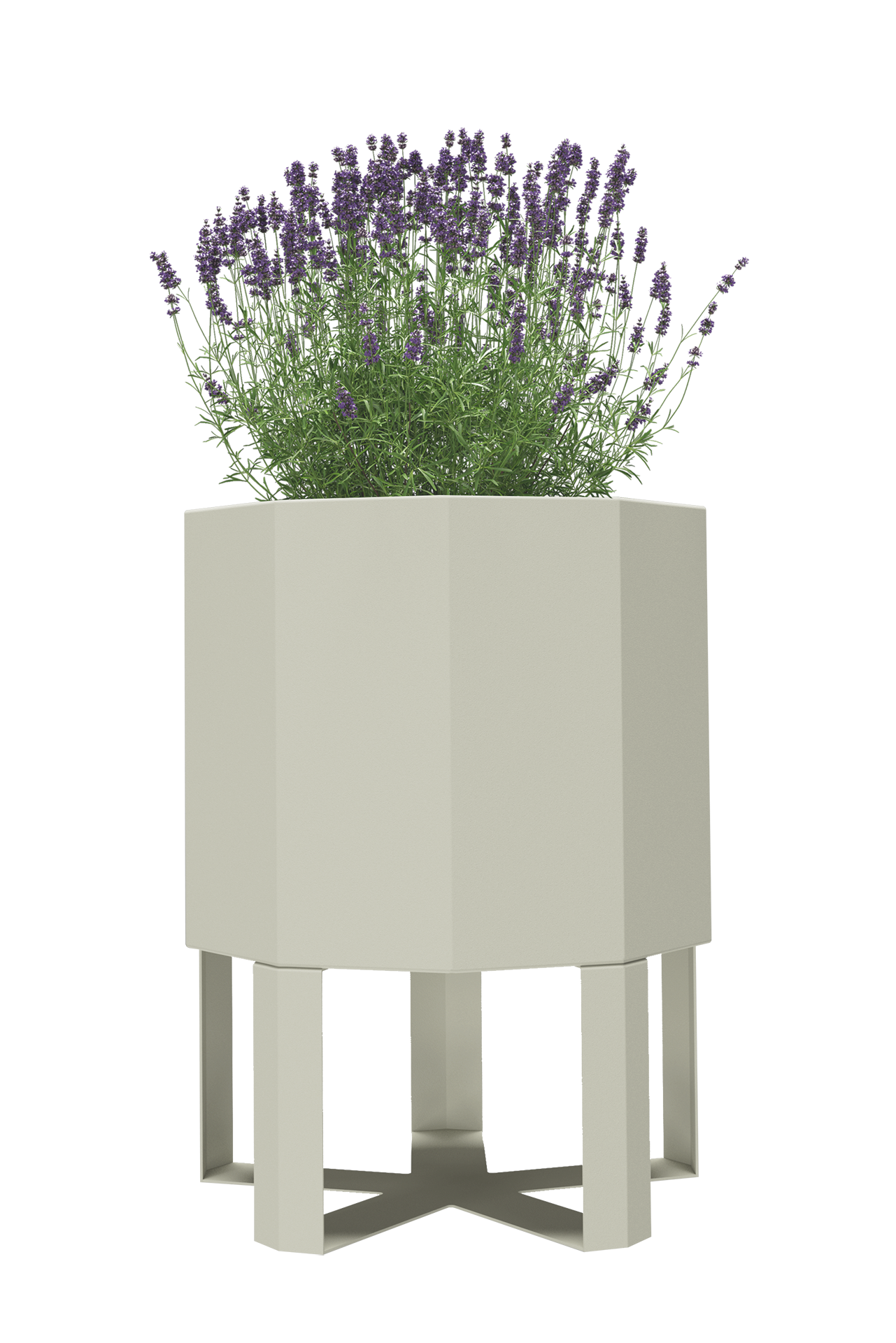 Pflanzkübel TENGE | 300 x 250 mm | mit Pflanzeinsatz | ohne Dämmung | mit Fußgestell | Bianco