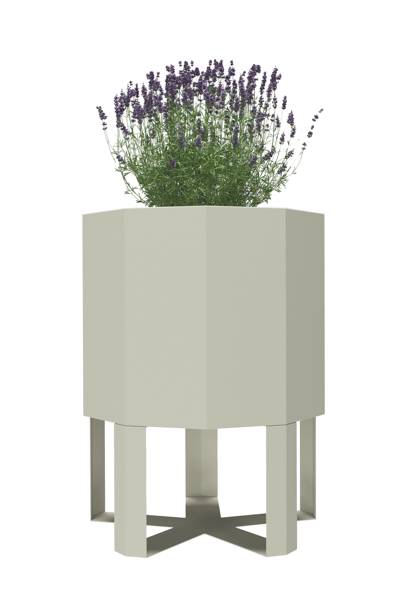 Pflanzkübel TENGE | 450 x 375 mm | ohne Pflanzeinsatz | mit Dämmung | mit Fußgestell | Bianco