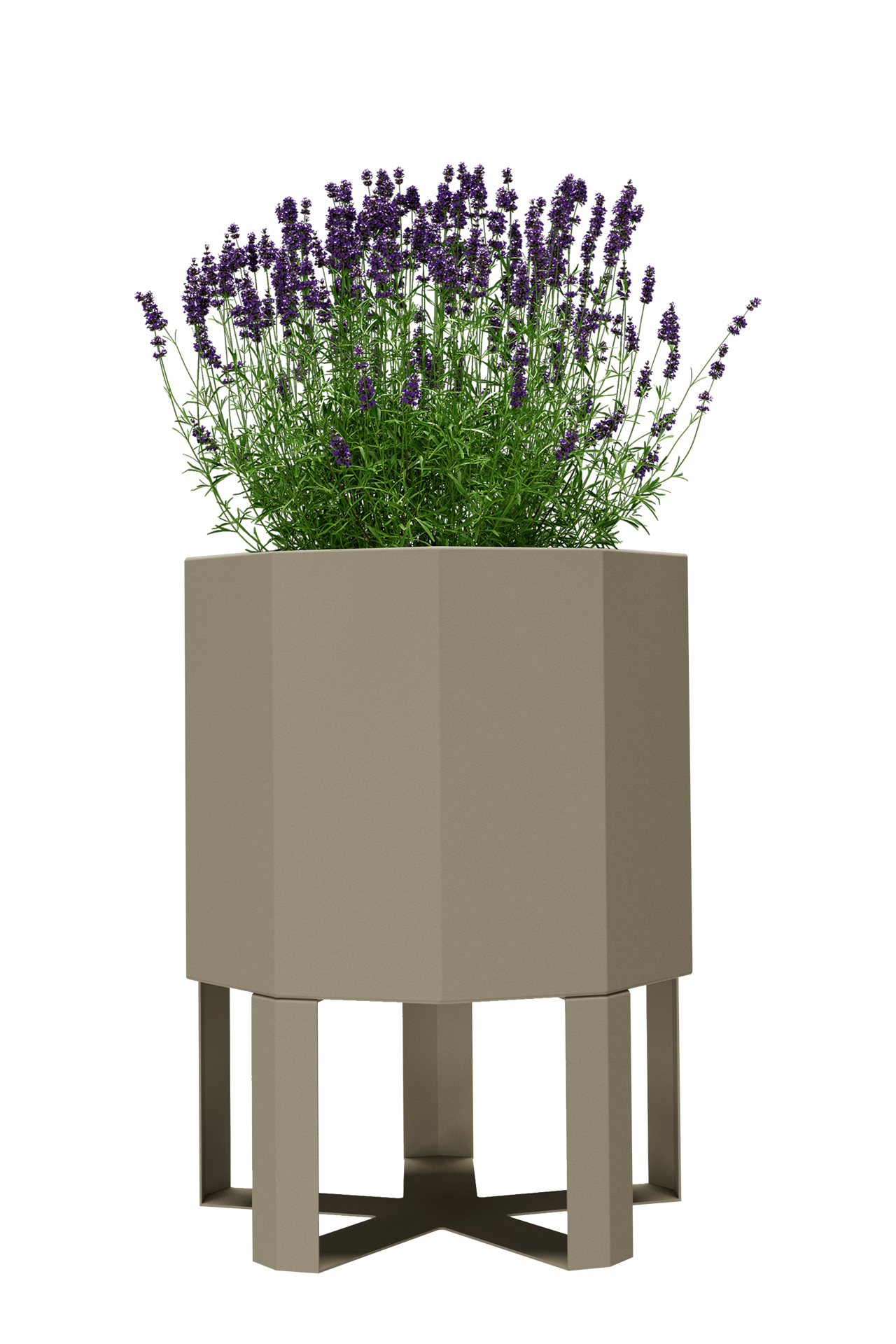 Pflanzkübel TENGE | 300 x 250 mm | ohne Pflanzeinsatz | ohne Dämmung | mit Fußgestell | Sparkling Champagne