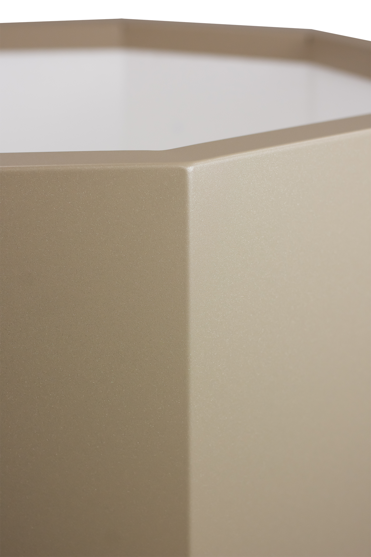 Pflanzkübel TENGE | 450 x 375 mm | ohne Pflanzeinsatz | mit Dämmung | mit Fußgestell | Sparkling Champagne