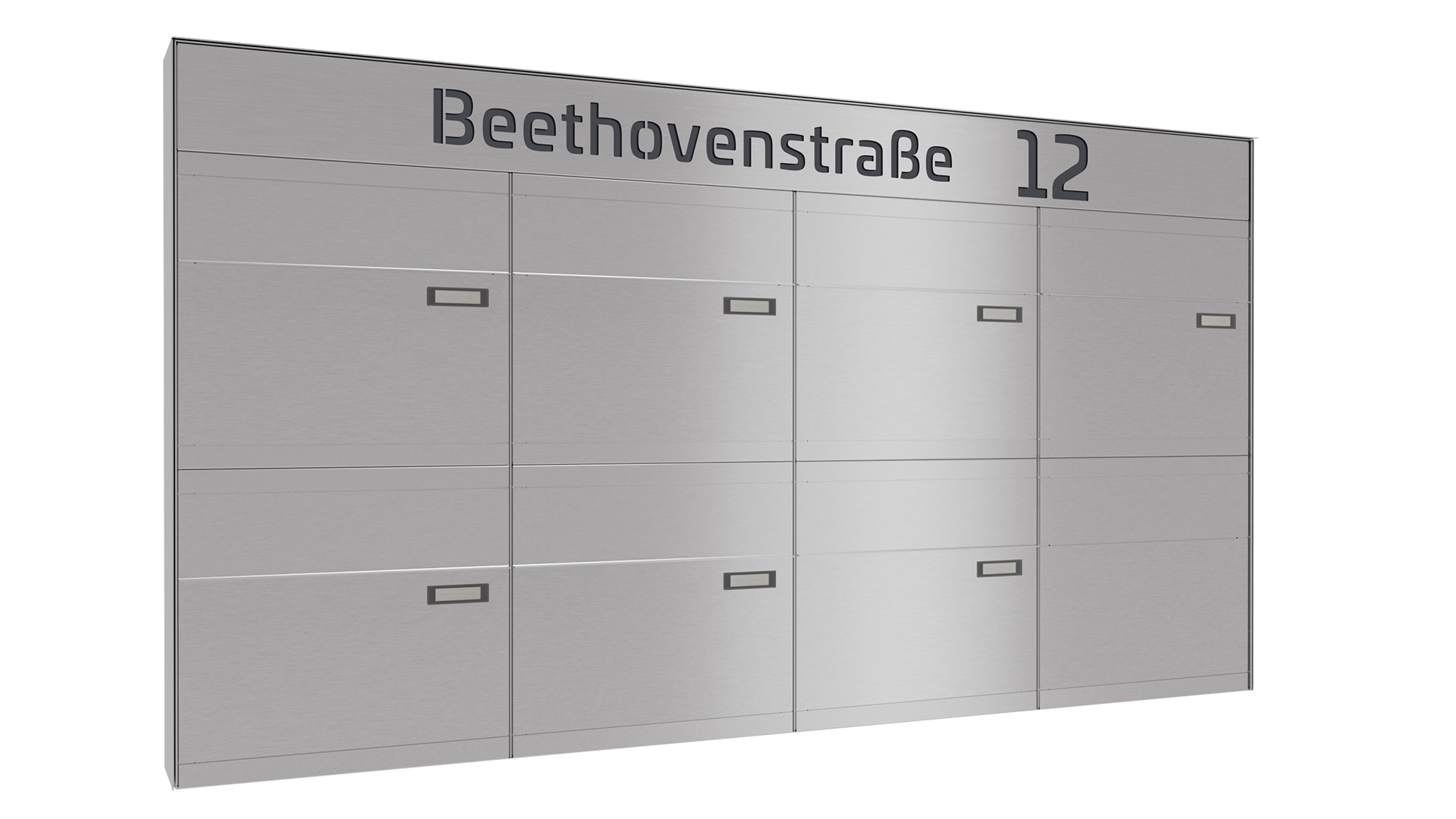 Briefkastenanlage NINE SELECT | 7 Briefkästen | Aufputzmontage | Edelstahl
