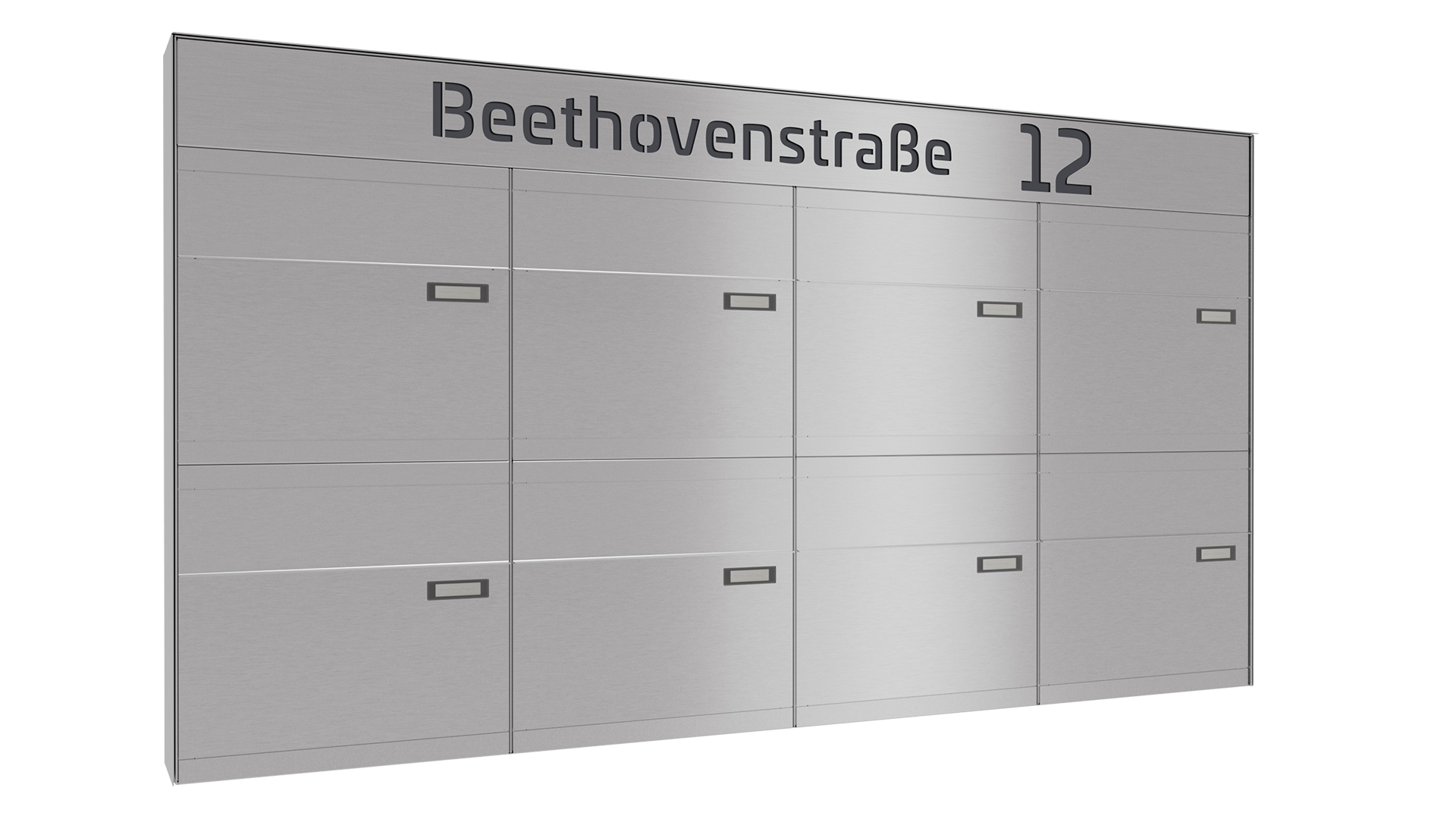Briefkastenanlage NINE SELECT | 8 Briefkästen | Aufputzmontage | Edelstahl