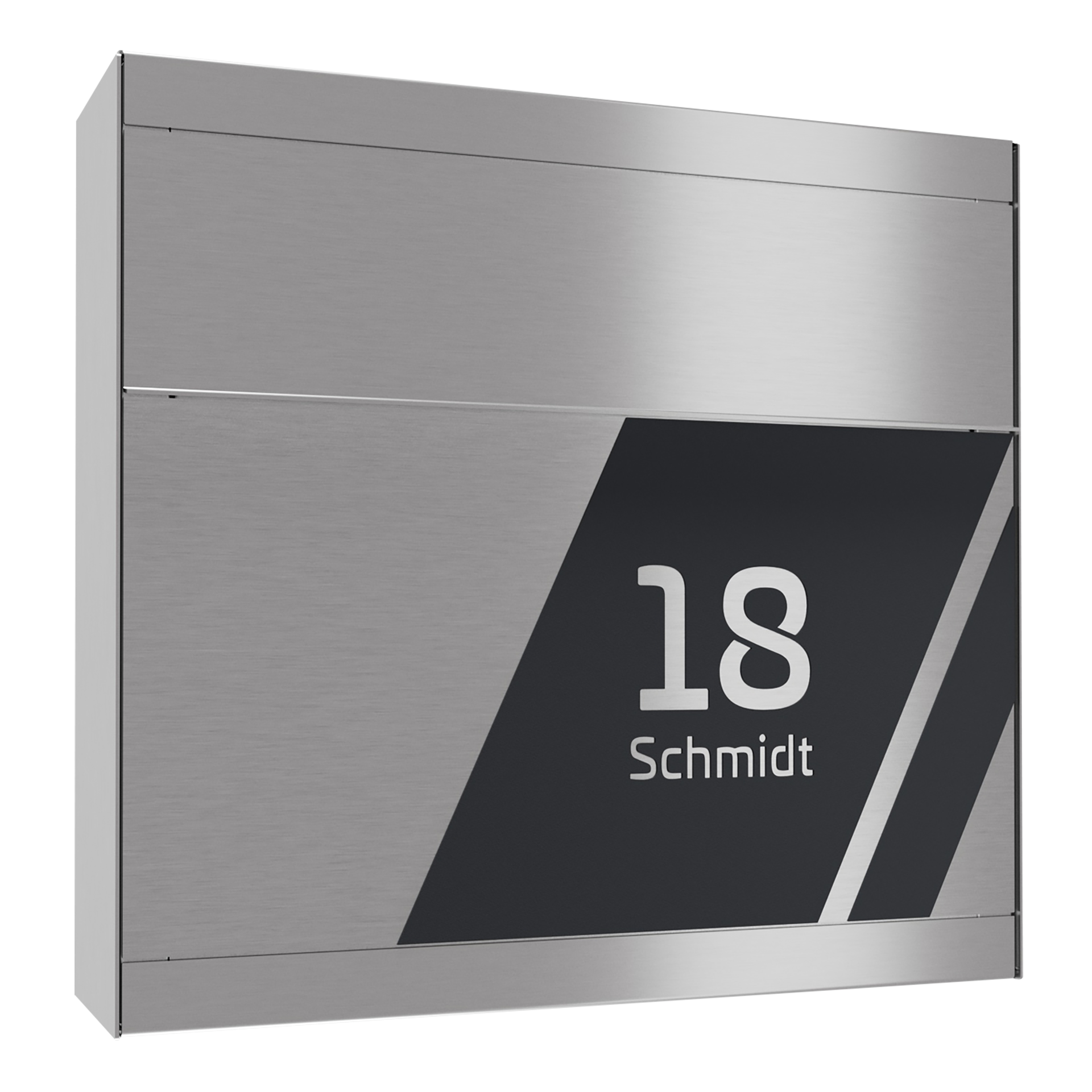 Briefkasten FOUR SKEW | Ohne Zeitungsfach | Edelstahl