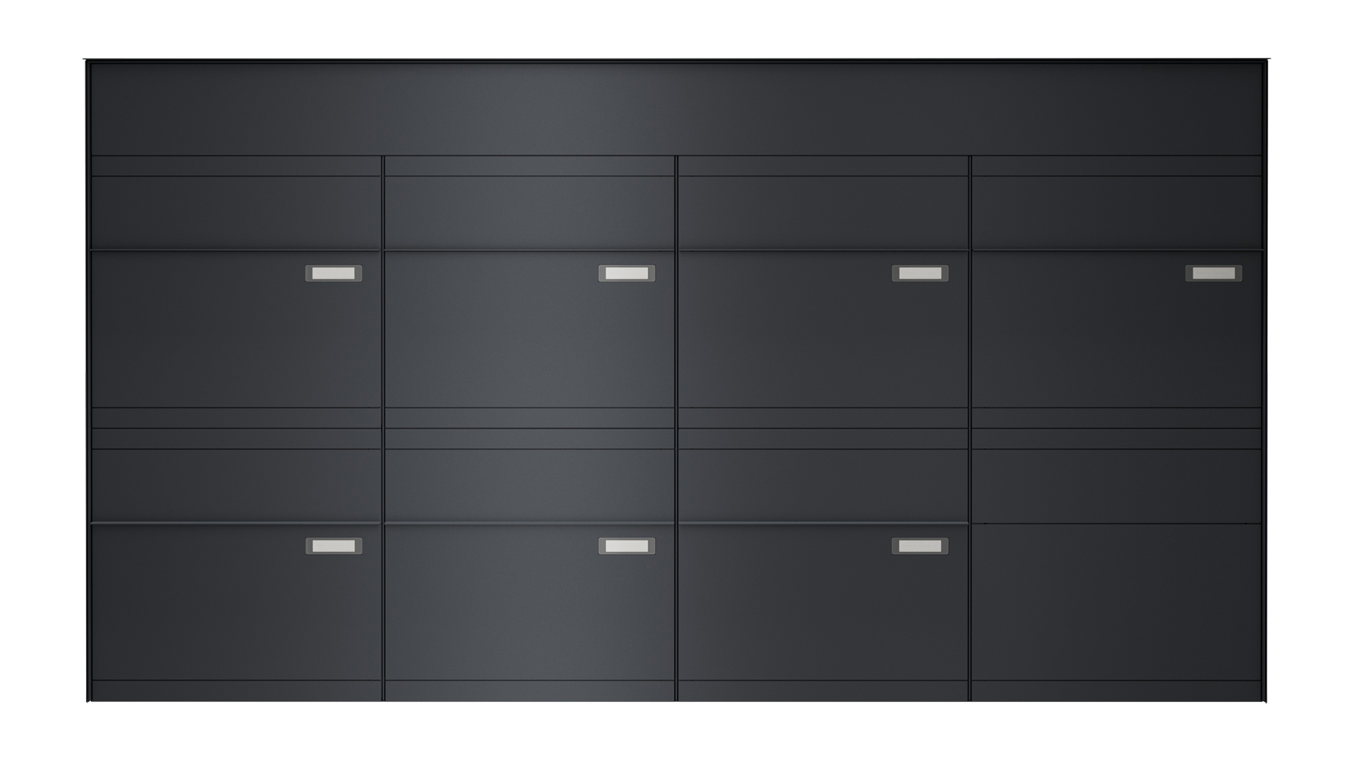 Briefkastenanlage NINE | 7 Briefkästen | Aufputzmontage | Anthrazitgrau RAL 7016
