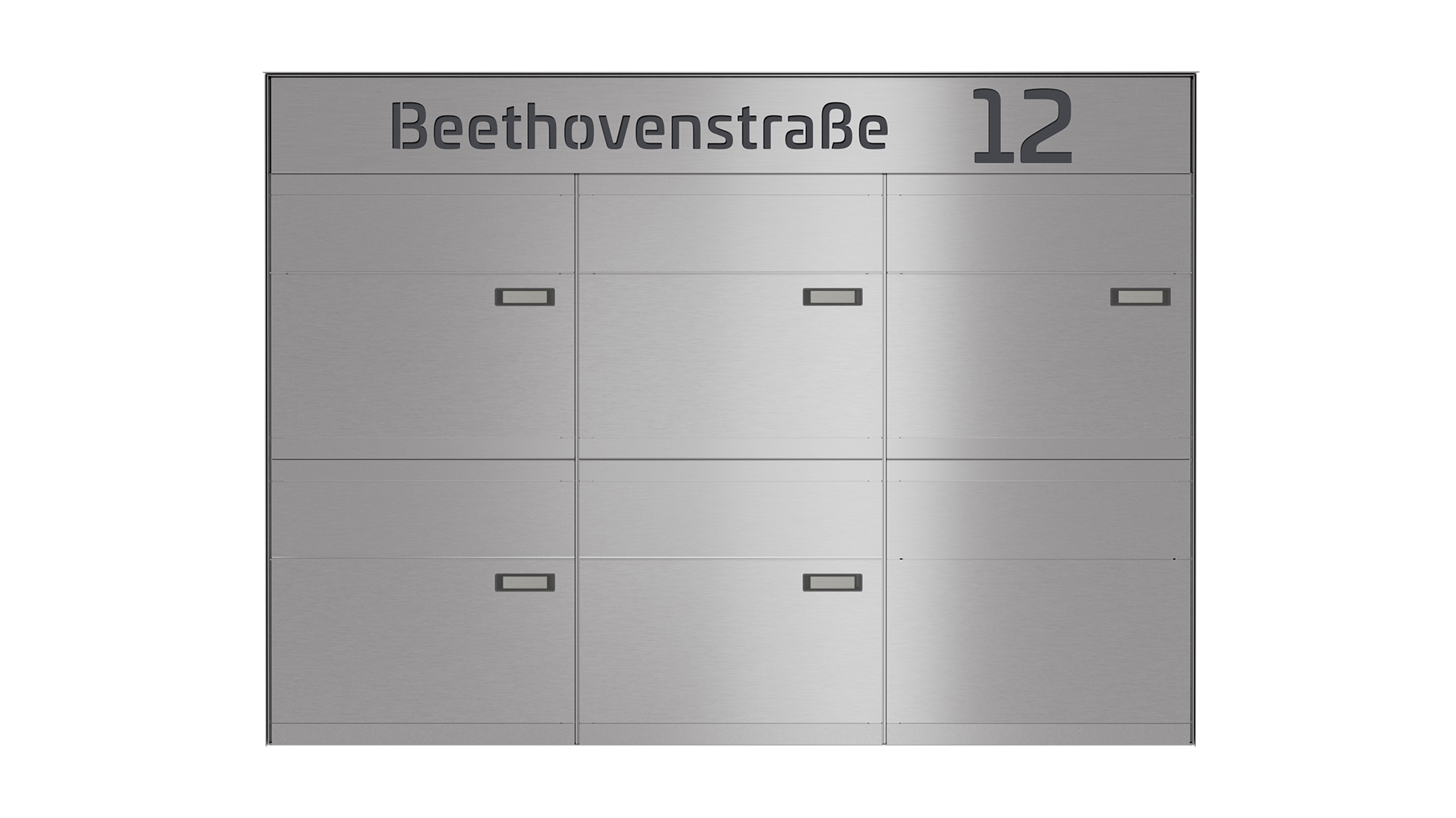 Briefkastenanlage NINE SELECT | 5 Briefkästen | Aufputzmontage | Edelstahl