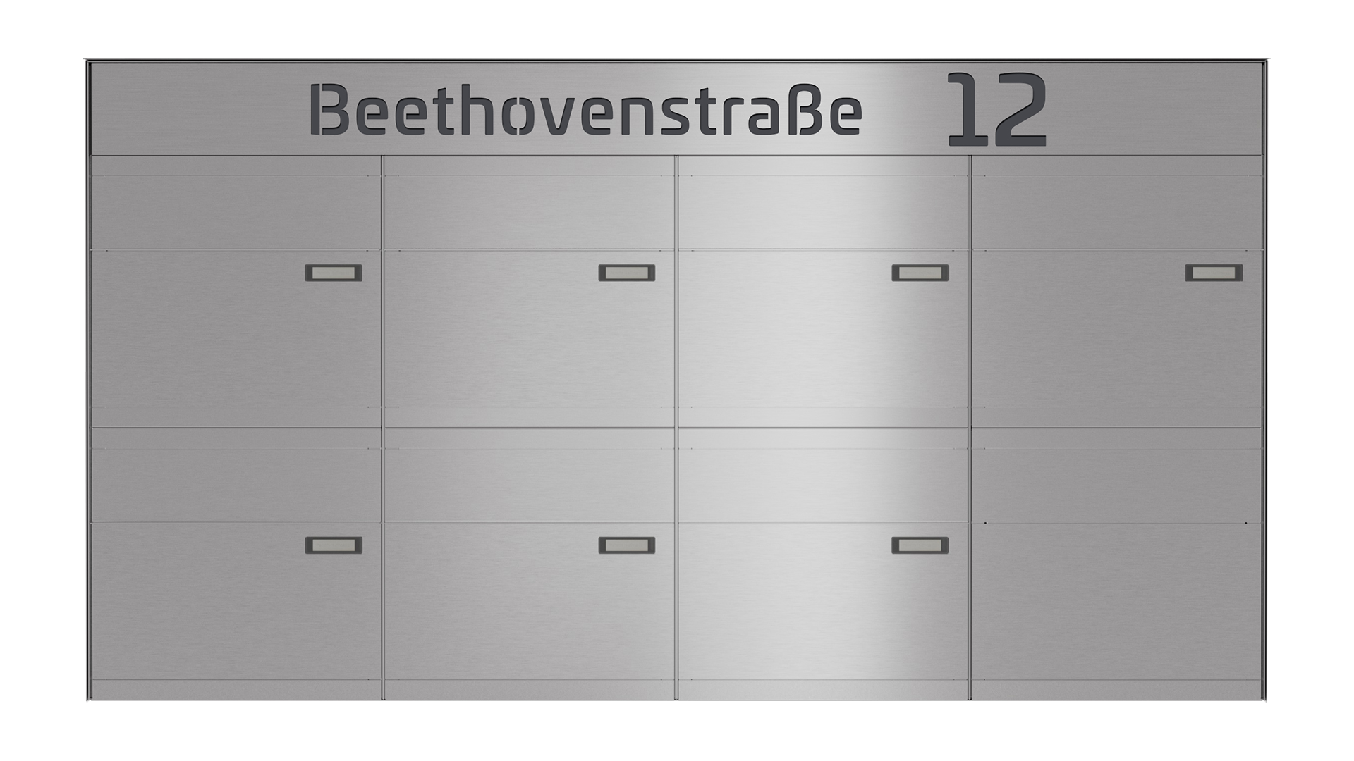 Briefkastenanlage NINE SELECT | 7 Briefkästen | Aufputzmontage | Edelstahl