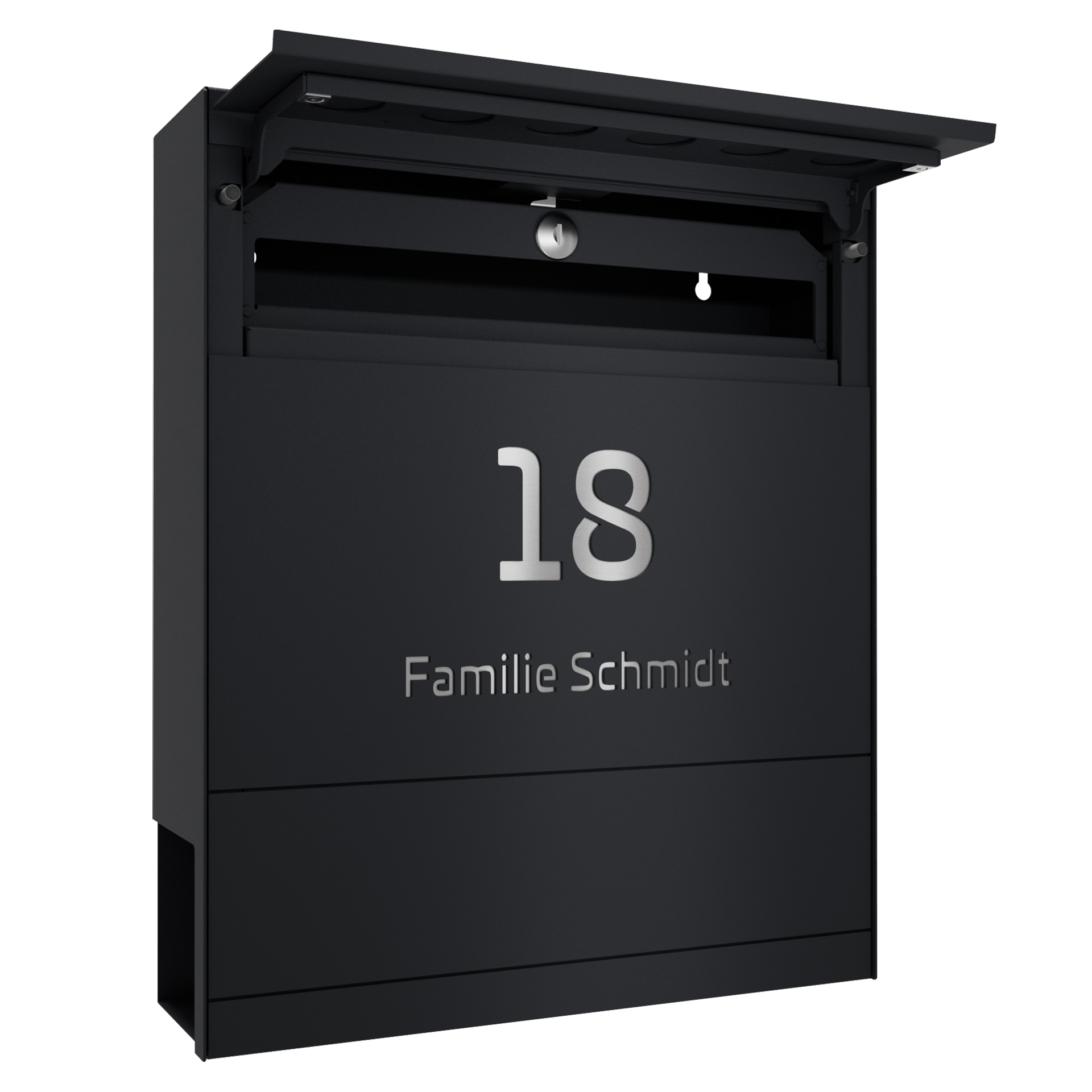Briefkasten FIVE SELECT | Mit Zeitungsfach | Anthrazitgrau RAL 7016