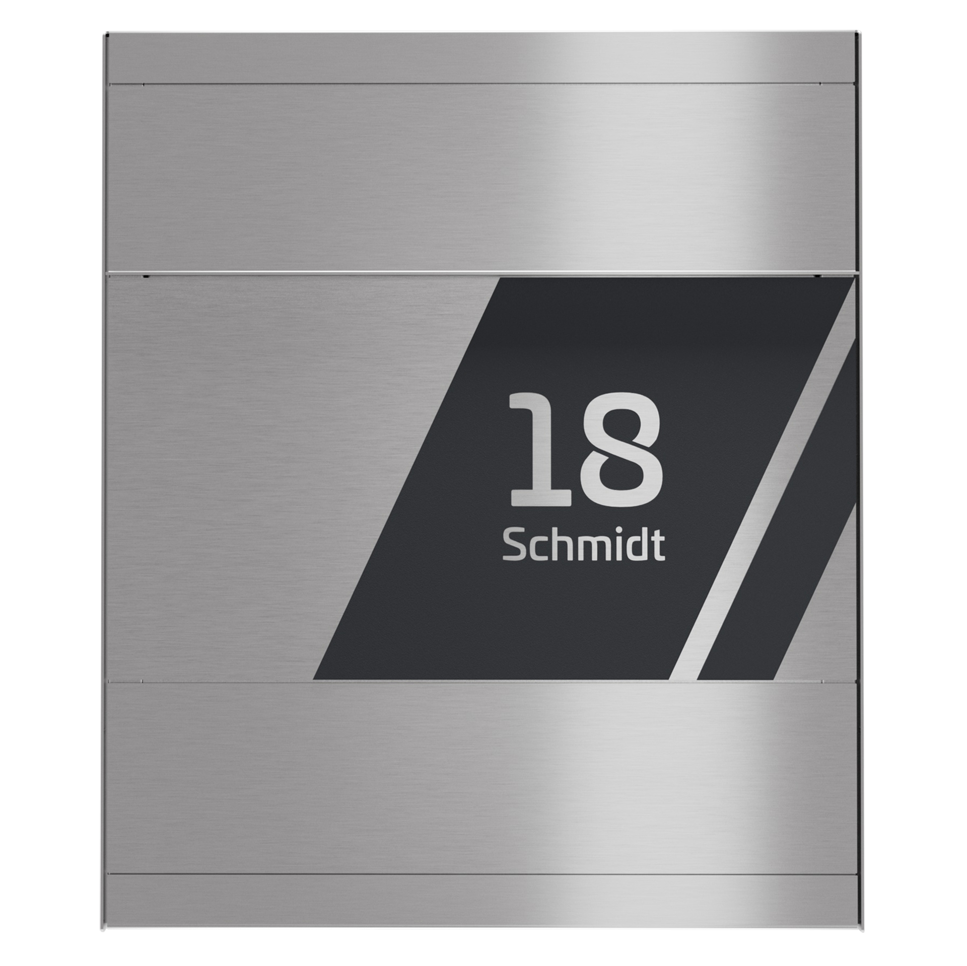 Edelstahl Briefkasten FIVE SKEW | Mit Zeitungsfach | Edelstahl