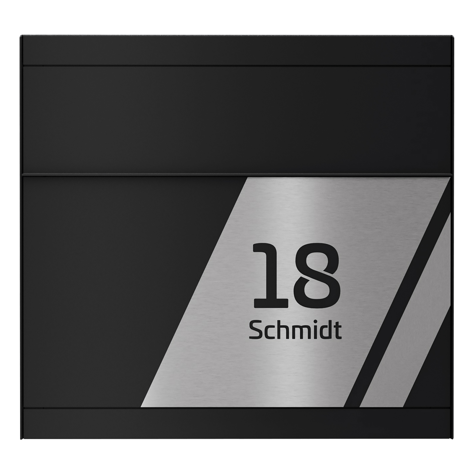 Briefkasten FOUR SKEW | Ohne Zeitungsfach | Tiefschwarz RAL 9005