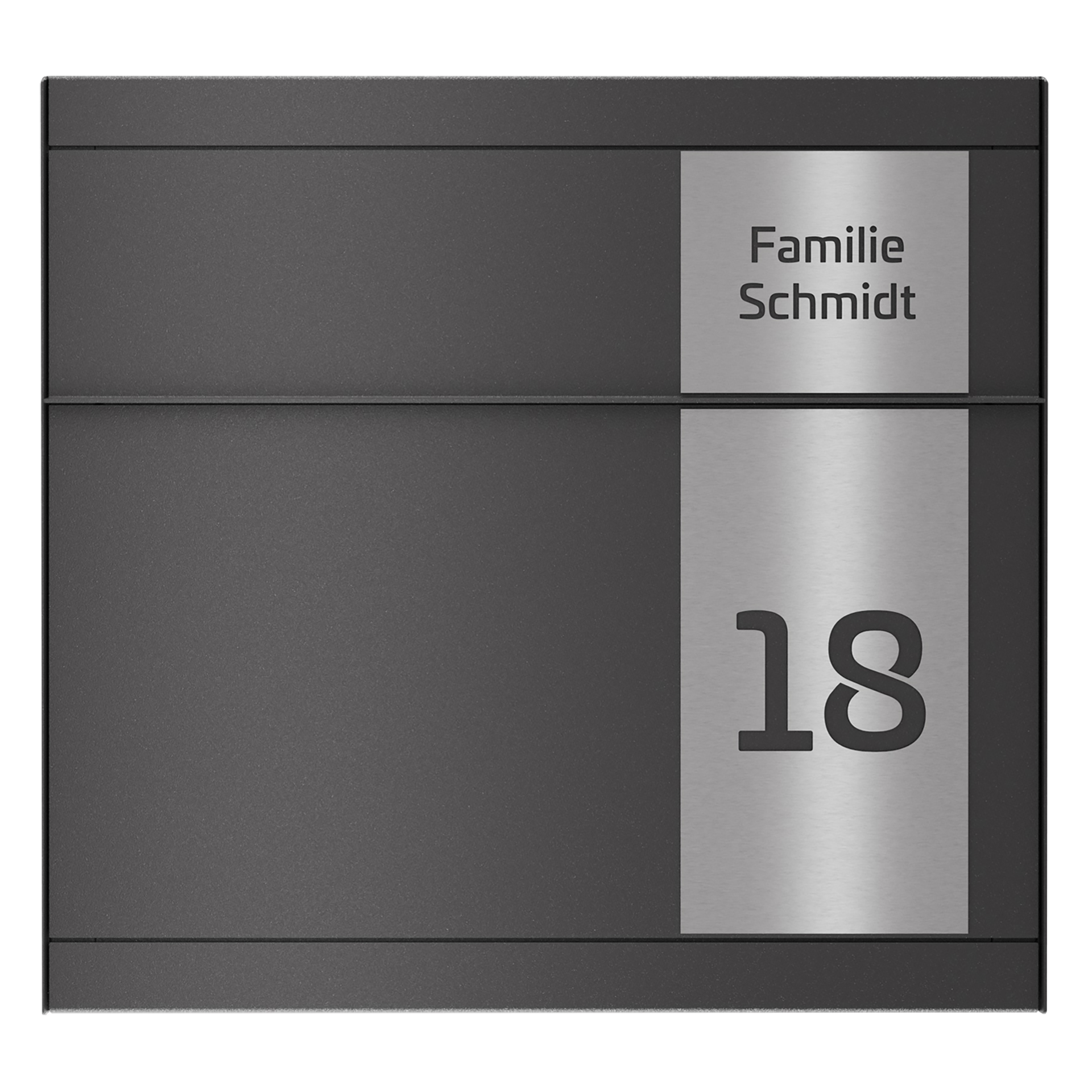 Briefkasten FOUR SQUARE | Ohne Zeitungsfach | Eisenglimmer Grau DB703
