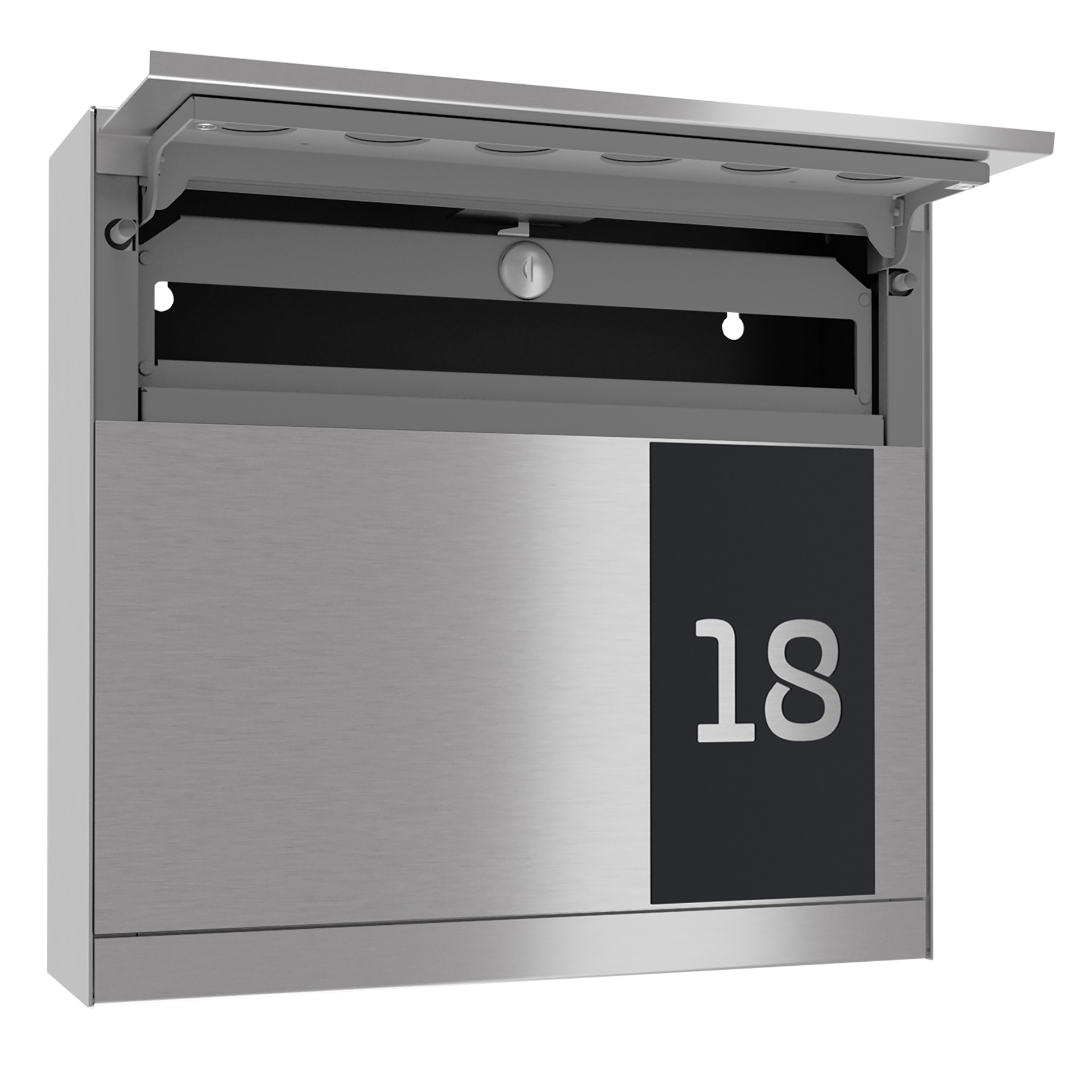 Briefkasten FOUR SQUARE | Ohne Zeitungsfach | Edelstahl