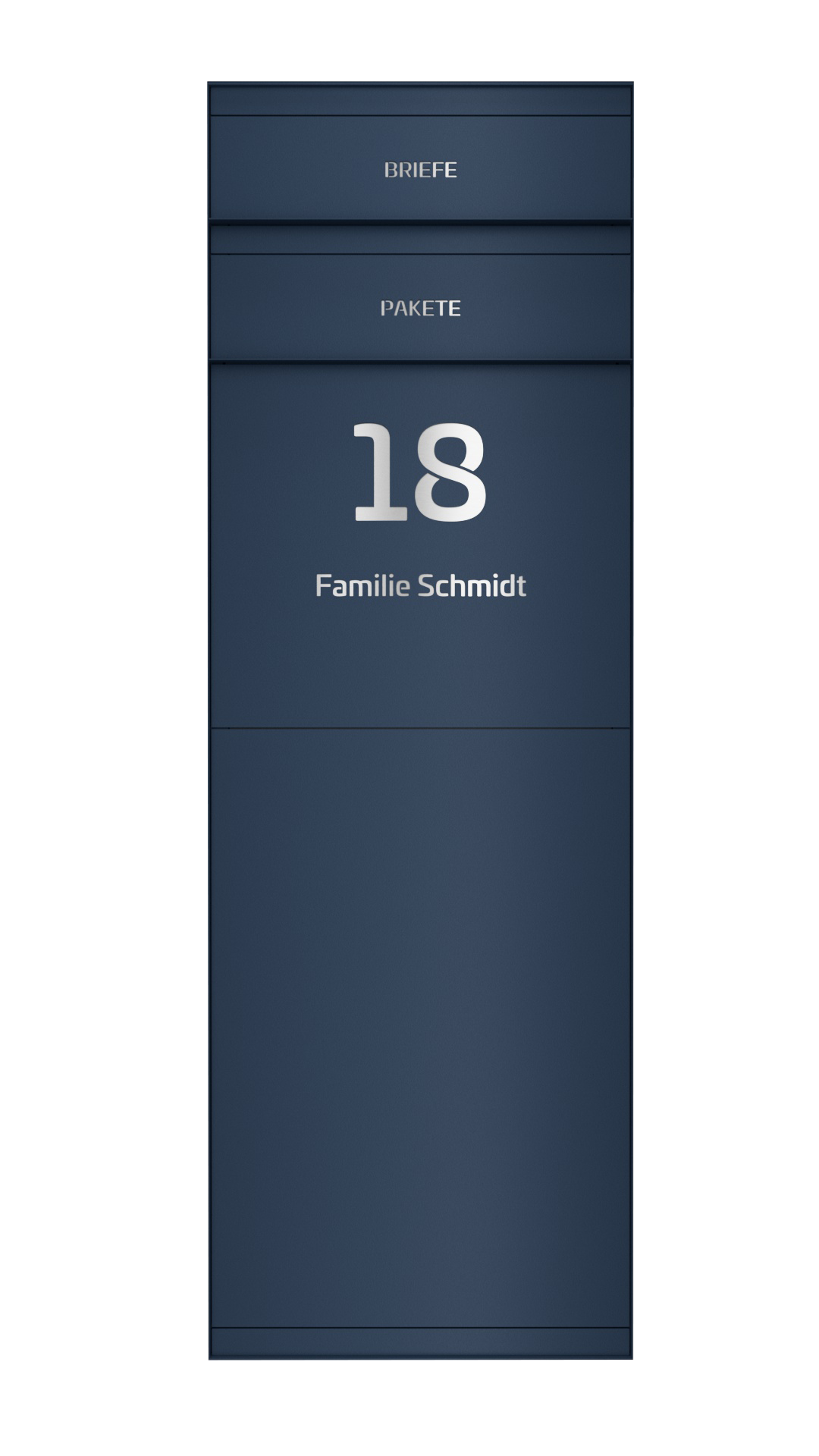 Paketbox SEVEN SELECT | Entnahmeseite: Rückseite | 1 Briefkasten | Wunschfarbe
