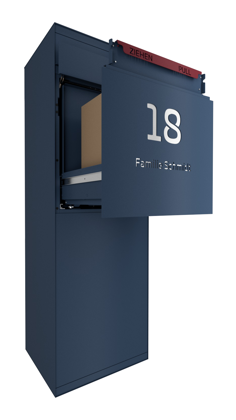 Paketbox SEVEN SELECT | Entnahmeseite: Rückseite | 1 Briefkasten | Wunschfarbe