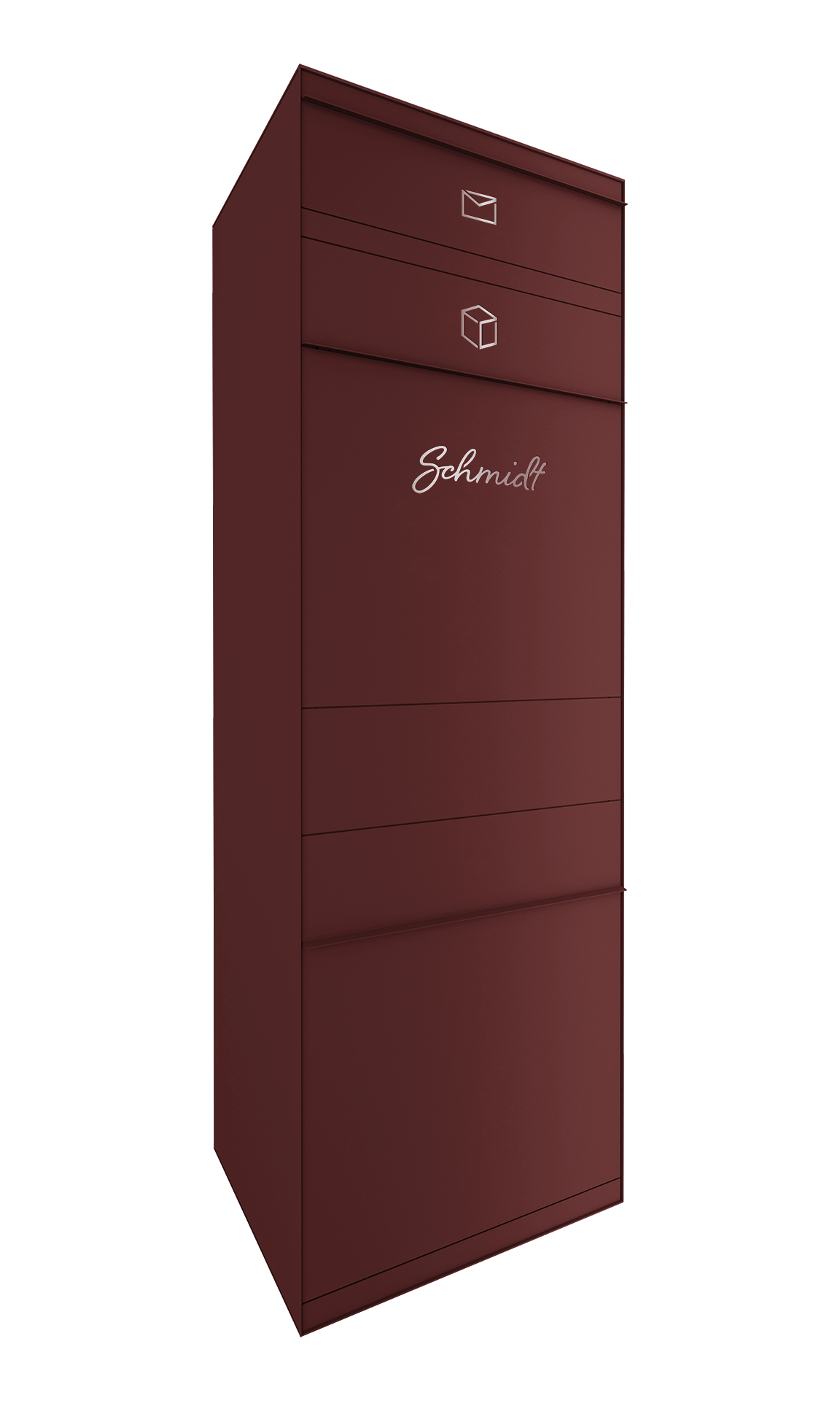 Paketbox SEVEN CURVED | Entnahmeseite: Vorderseite | 1 Briefkasten | Wunschfarbe