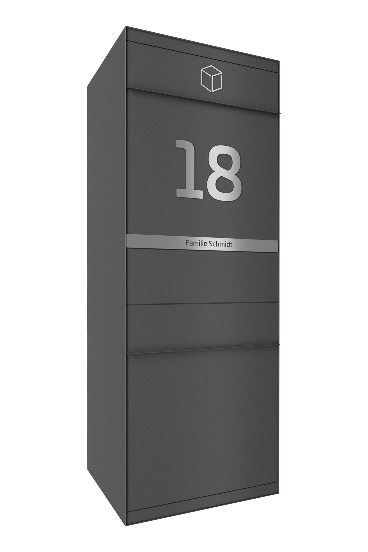 Paketbox SEVEN LINE Ohne Funktionstechnik | Vorderseitige Entnahme | Ohne Briefkasten | Eisenglimmer DB703