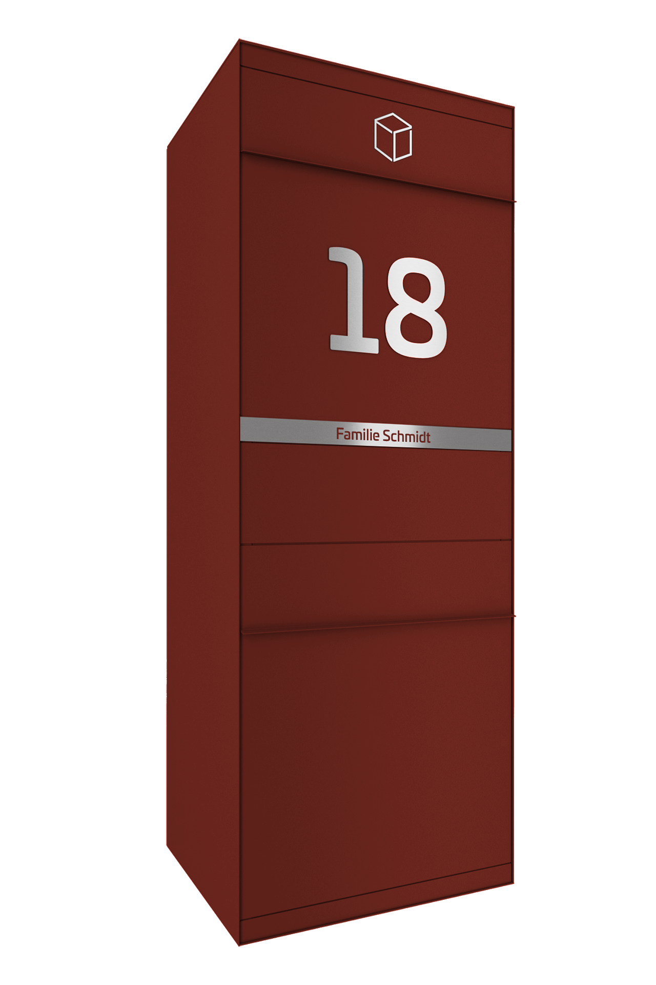 Paketbox SEVEN LINE Ohne Funktionstechnik | Vorderseitige Entnahme | ohne Briefkasten | in Wunschfarbe