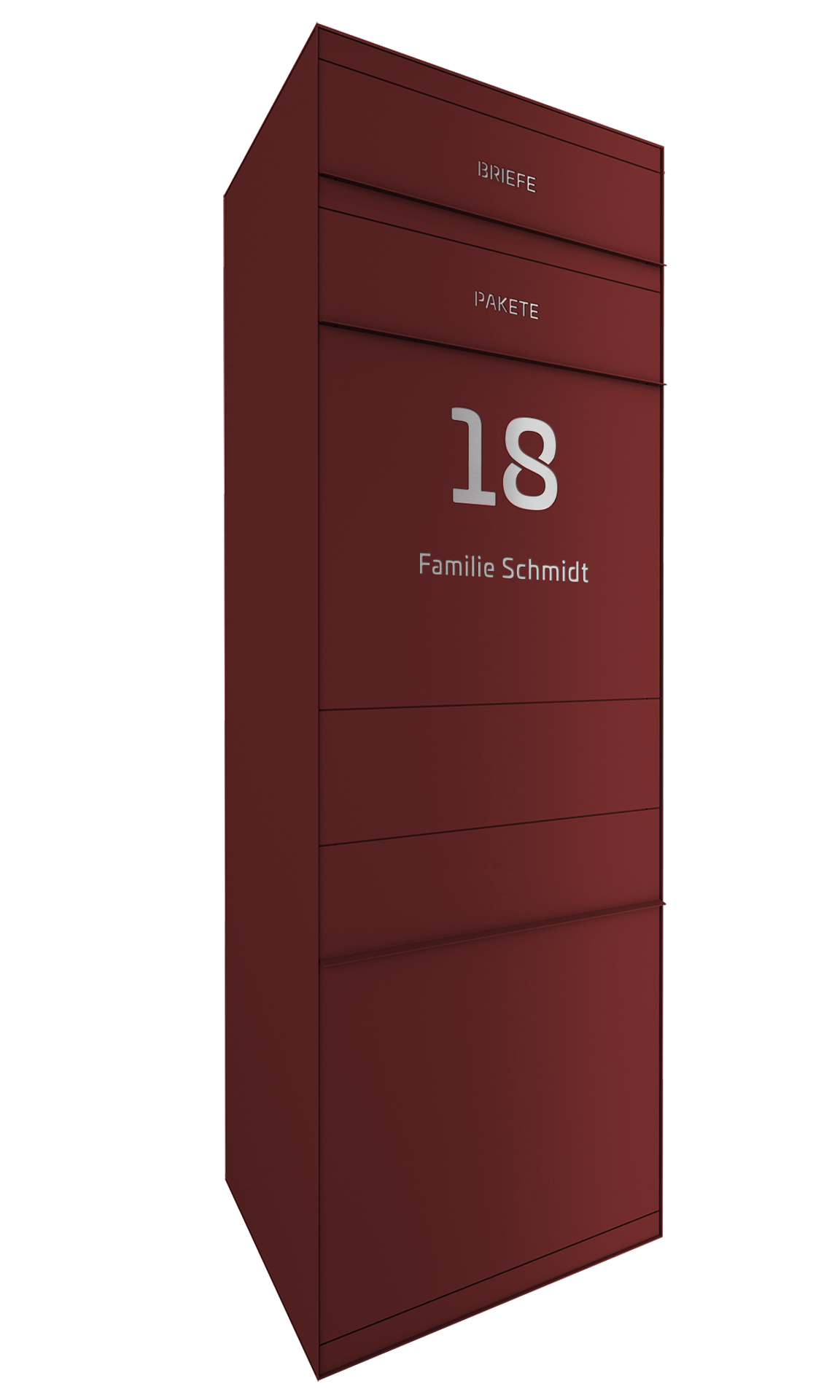 Paketbox SEVEN SELECT | Entnahmeseite: Vorderseite | 1 Briefkasten | Wunschfarbe