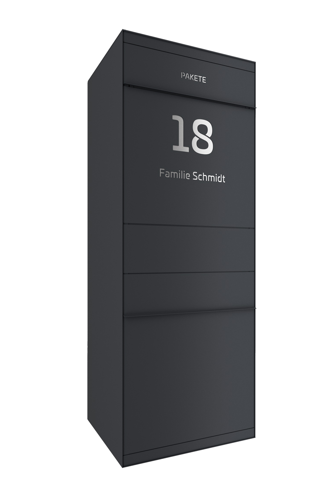 Paketbox SEVEN SELECT | Entnahmeseite: Vorderseite | Anthrazitgrau RAL 7016