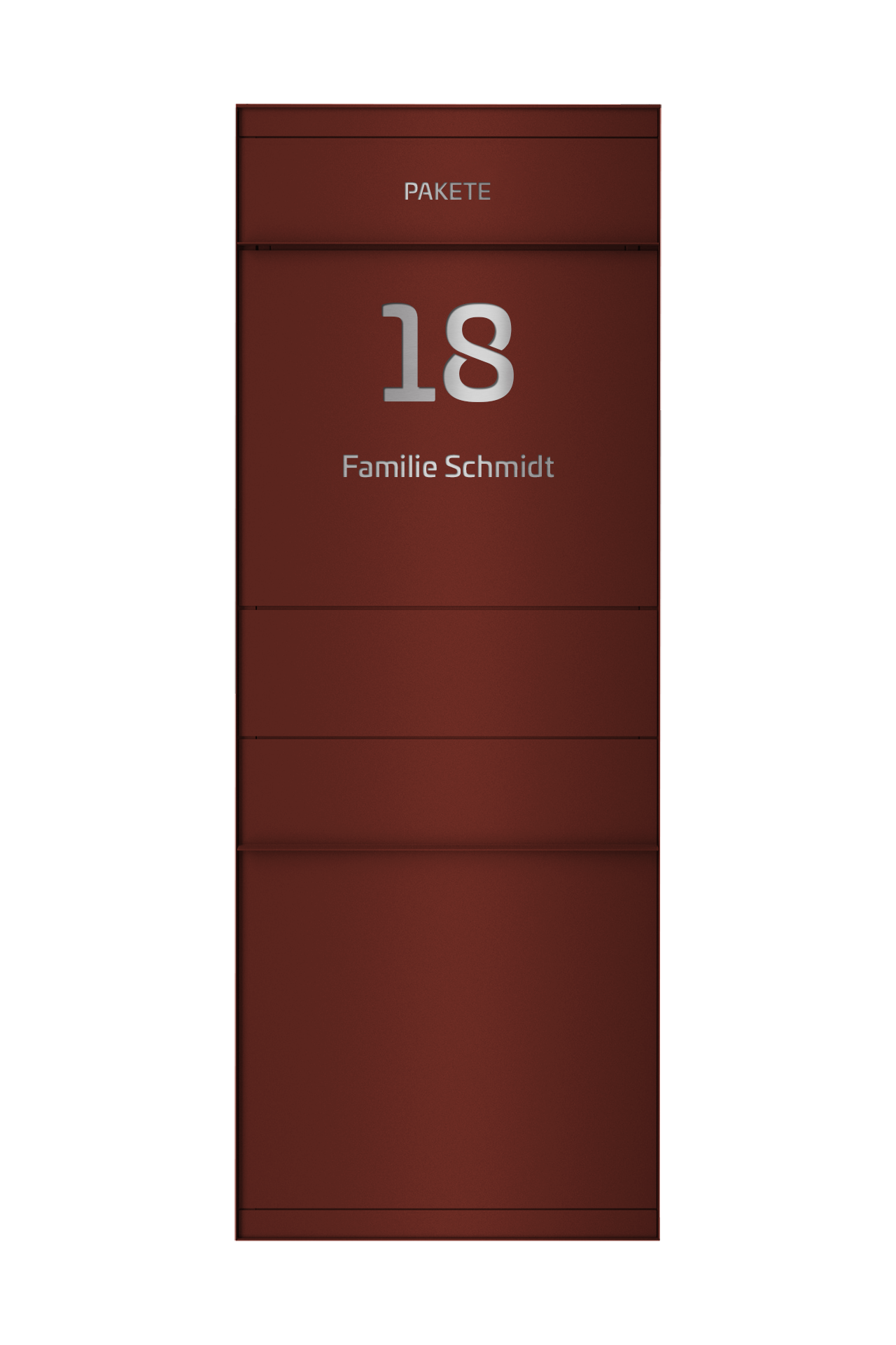 Paketbox SEVEN SELECT | Entnahmeseite: Vorderseite | ohne Briefkasten | in Wunschfarbe