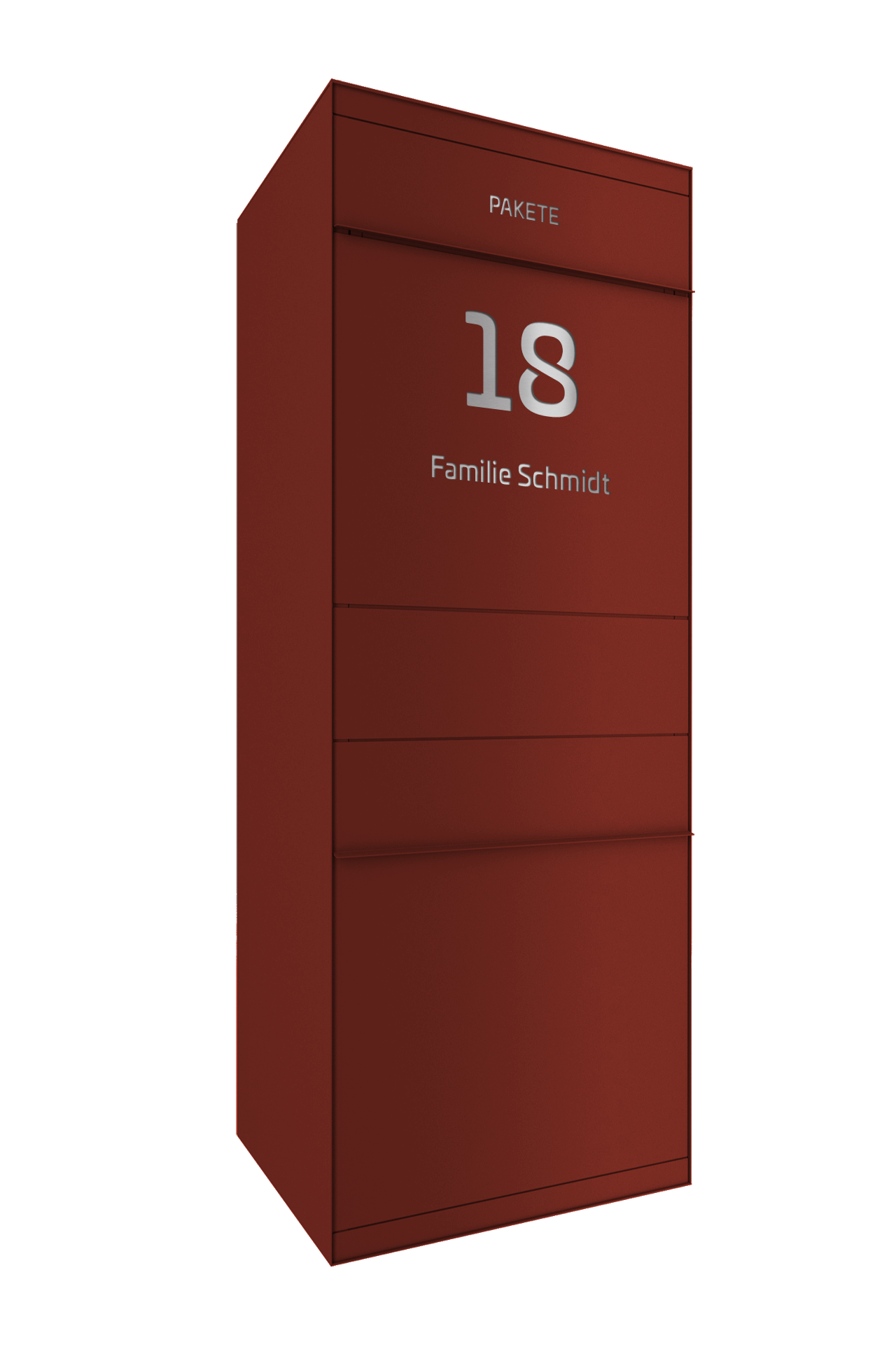 Paketbox SEVEN SELECT | Entnahmeseite: Vorderseite | ohne Briefkasten | in Wunschfarbe