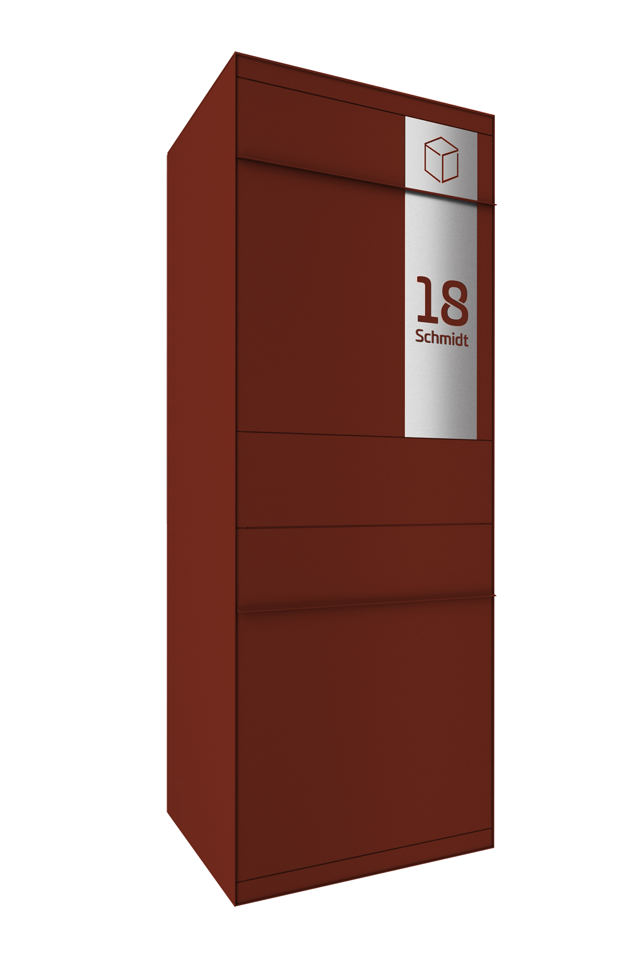 Paketbox SEVEN SQUARE Ohne Funktionstechnik | Vorderseitige Entnahme | ohne Briefkasten | in Wunschfarbe