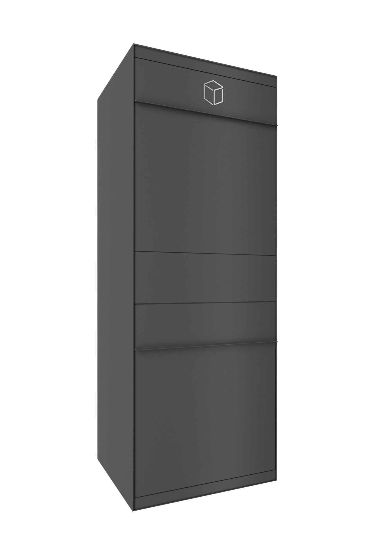 Paketbox SEVEN | Entnahmeseite: Vorderseite | Eisenglimmer Grau DB703