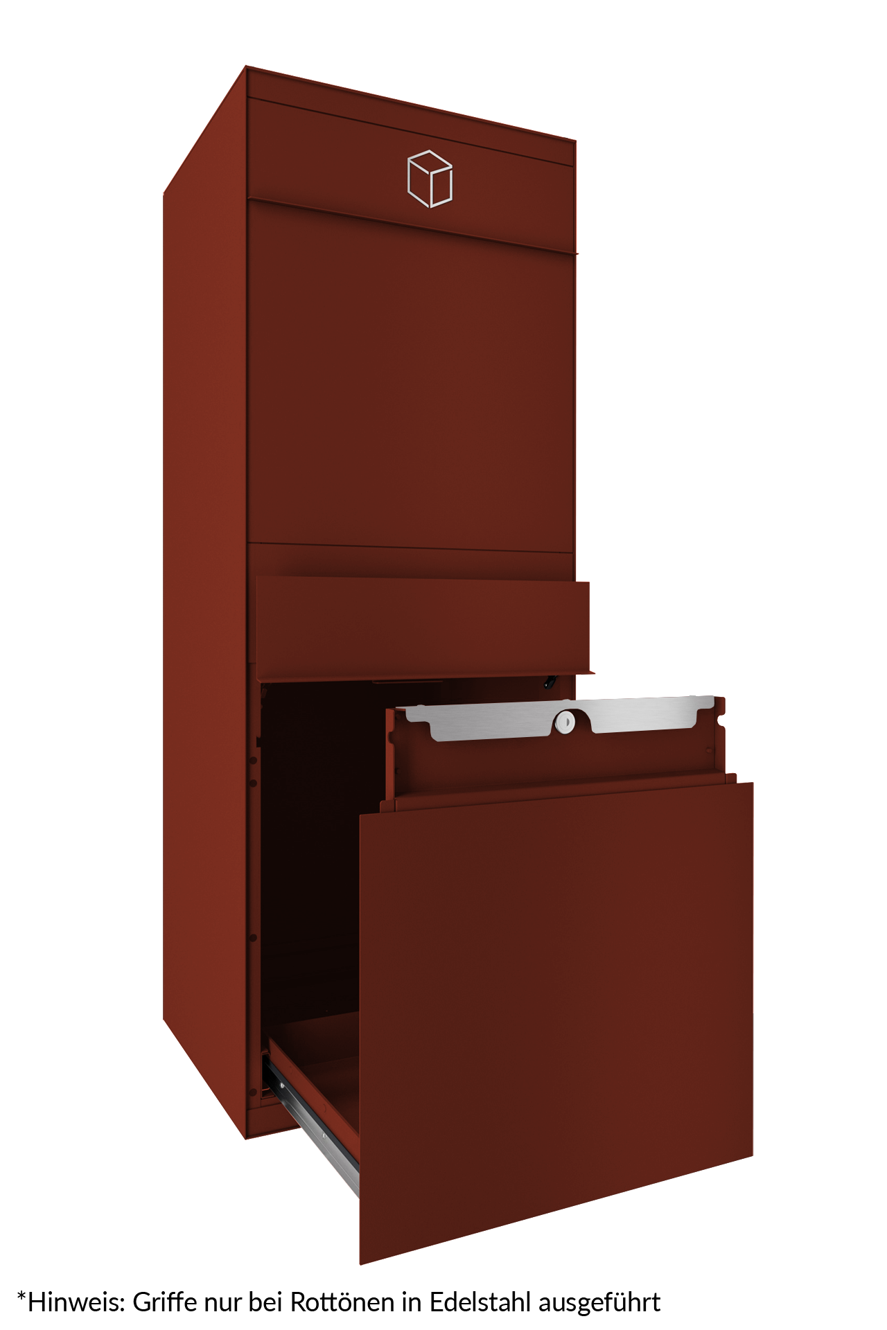 Paketbox SEVEN | Entnahmeseite: Vorderseite | ohne Briefkasten | in Wunschfarbe